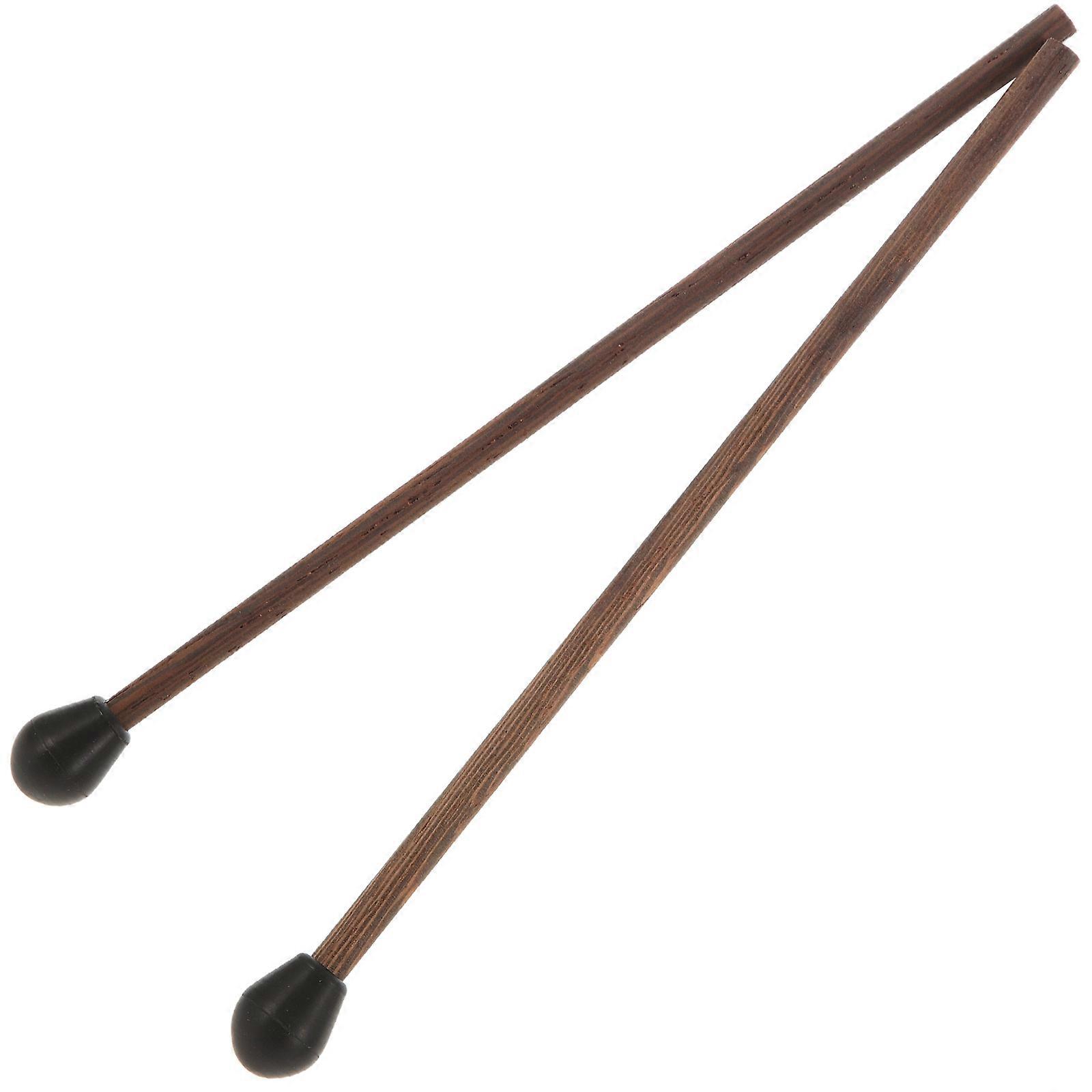 Black Drum Sticks Tongue Drum Mallet for Displaying 4Pcs Wood Silicone