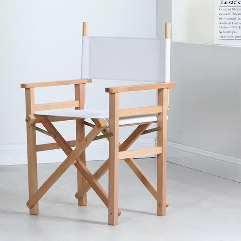 Folding Directors Chair 24Inch Makeup Stool For Artists Wooden Tall Chair With Canvas Back Size 61cm Depth