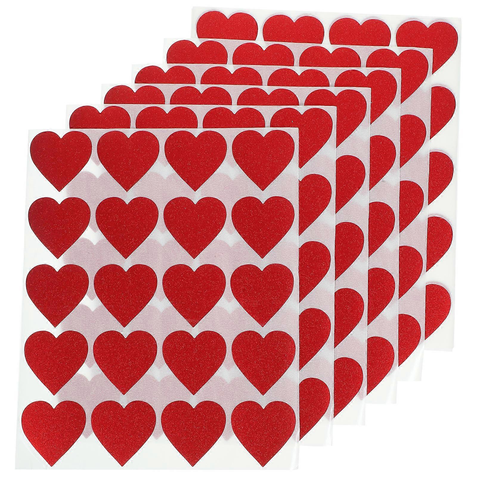 Red Heart Shaped Stickers 3.9X3.8CM Ideal For Gift Tagging And Labeling 60Set For Various Celebrations