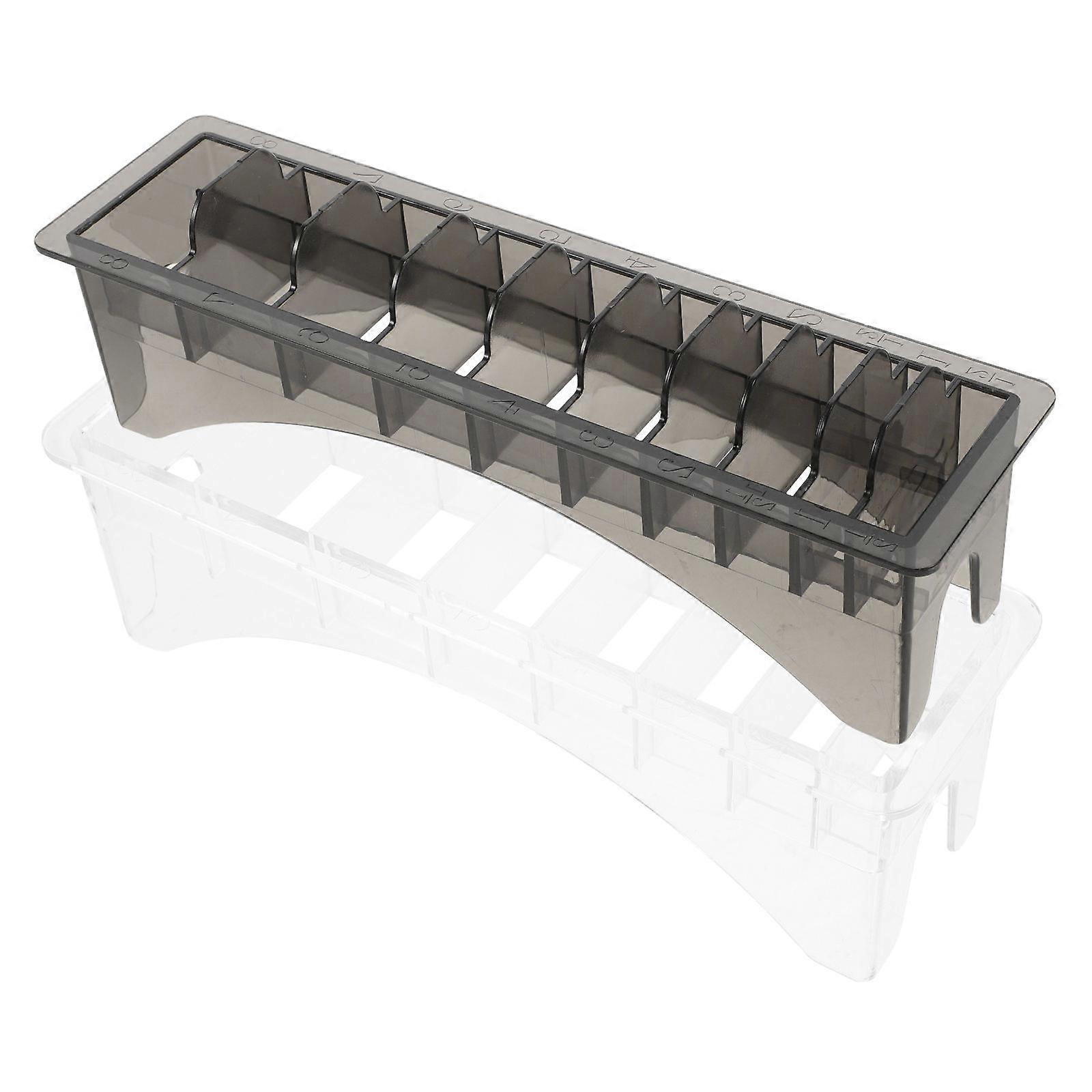Barber Tool Organizer 8Pcs Transparent Rectangular Storage Case Designed For Hair Clippers Quick Access Storage Solution