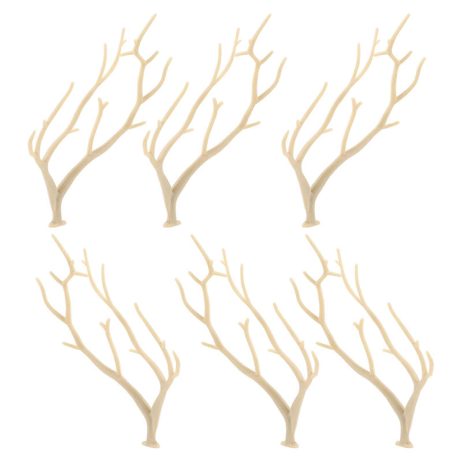 Decorative Artificial Antler Branches for Vase Filling 40Pcs Beige
