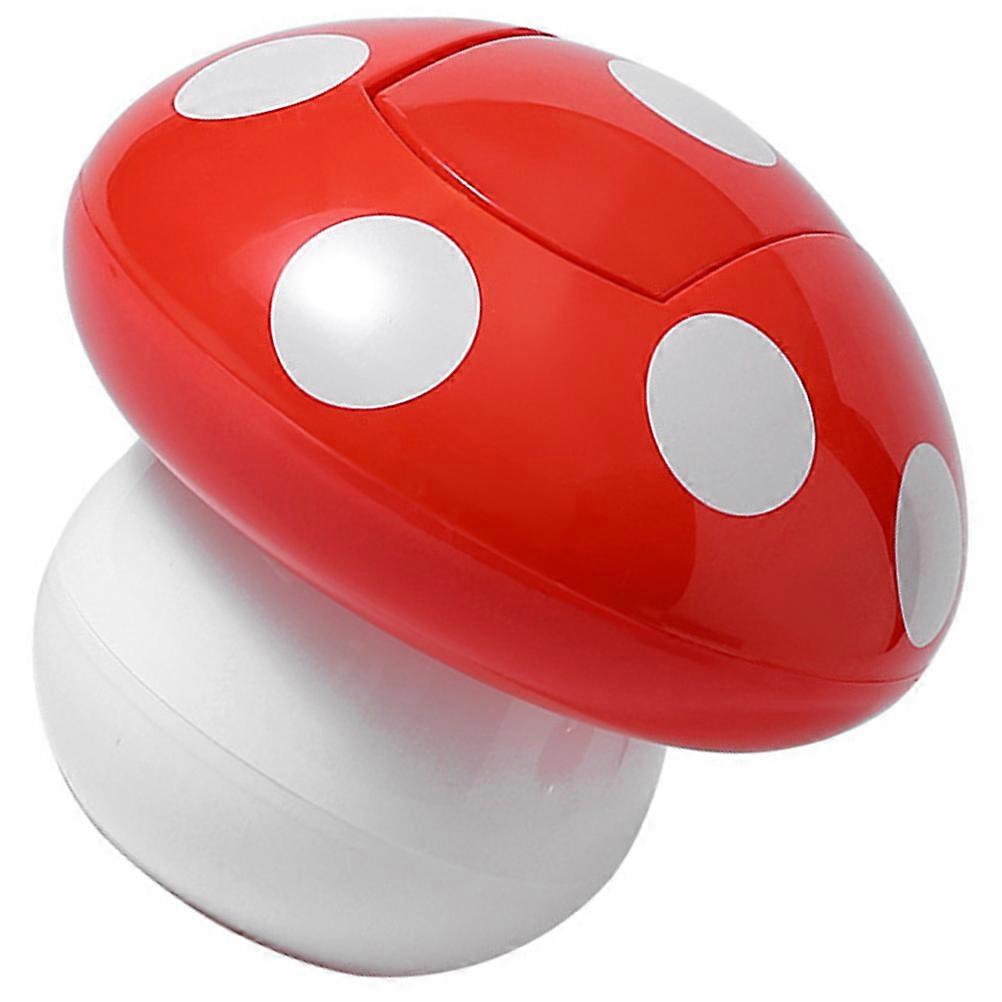 Mushroom Shaped Small Garbage Can Desktop Trash Can Red 19X19Cm 1Set