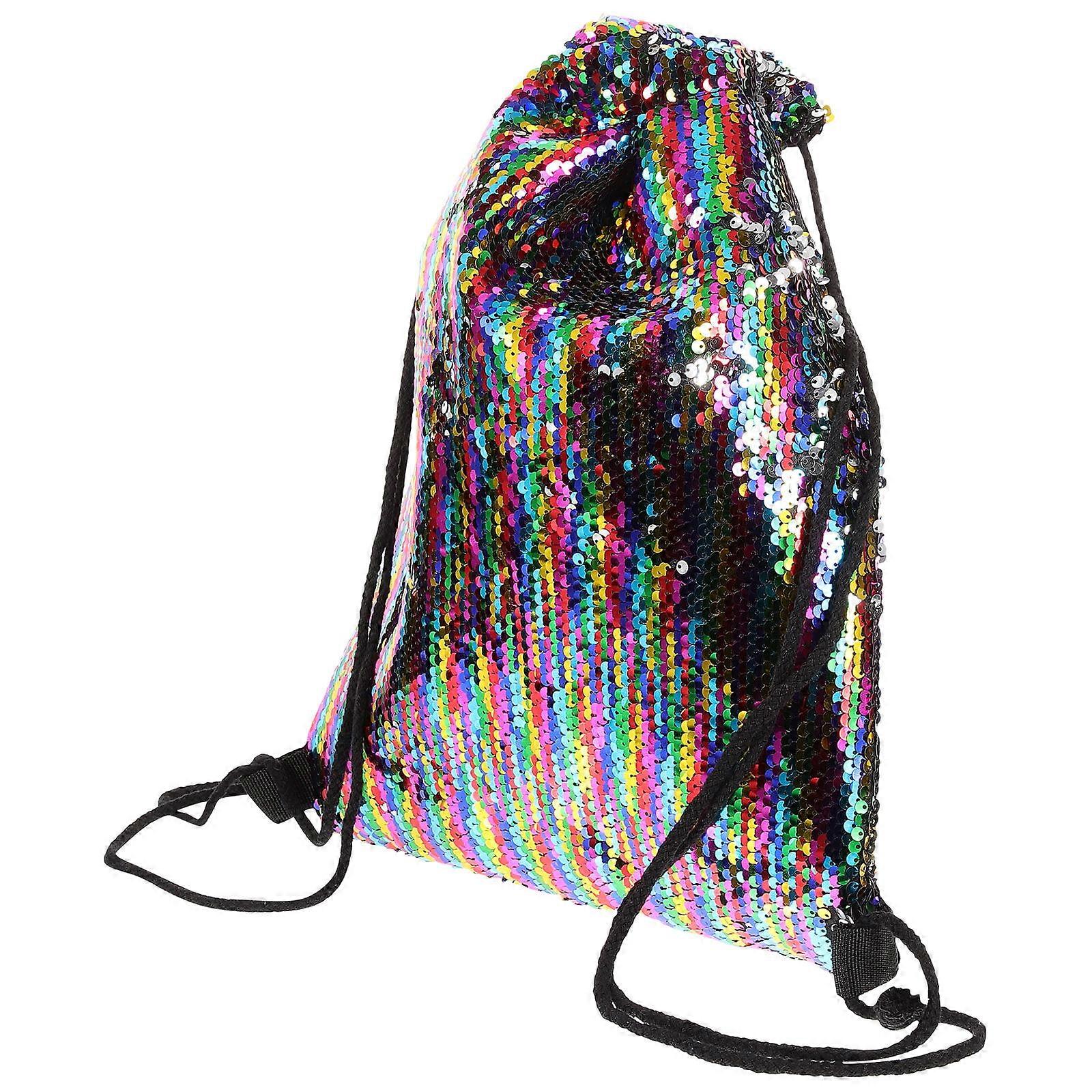 Drawstring Shoulder Bag Gym Drawstring Backpack with Multi Color 2Pcs