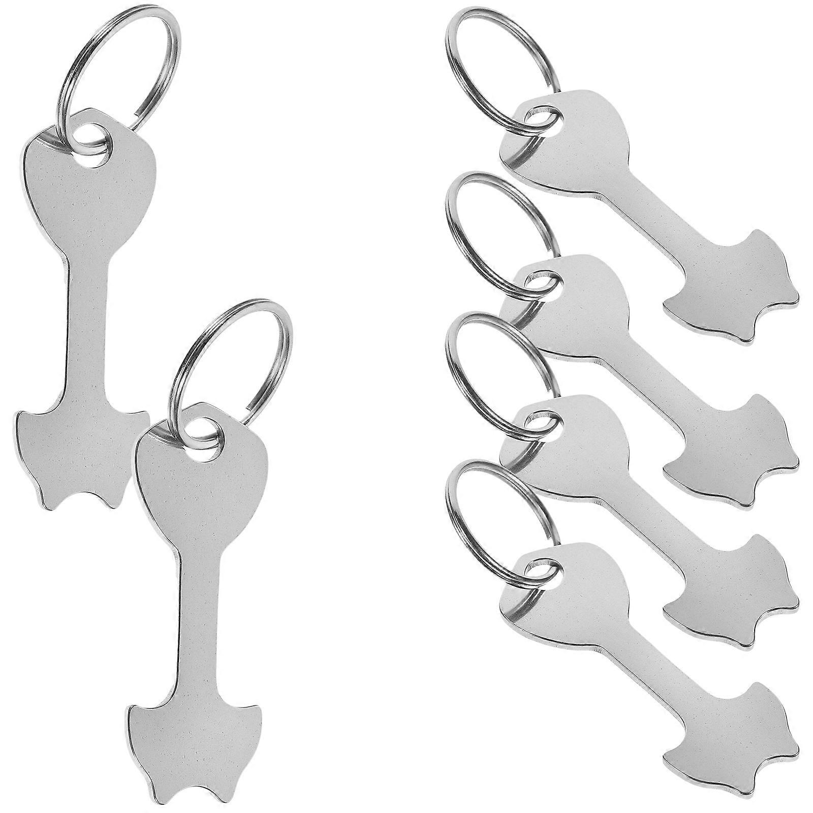 Shopping Trolley Token Keyrings with Portable Cart Tokens 12Pcs