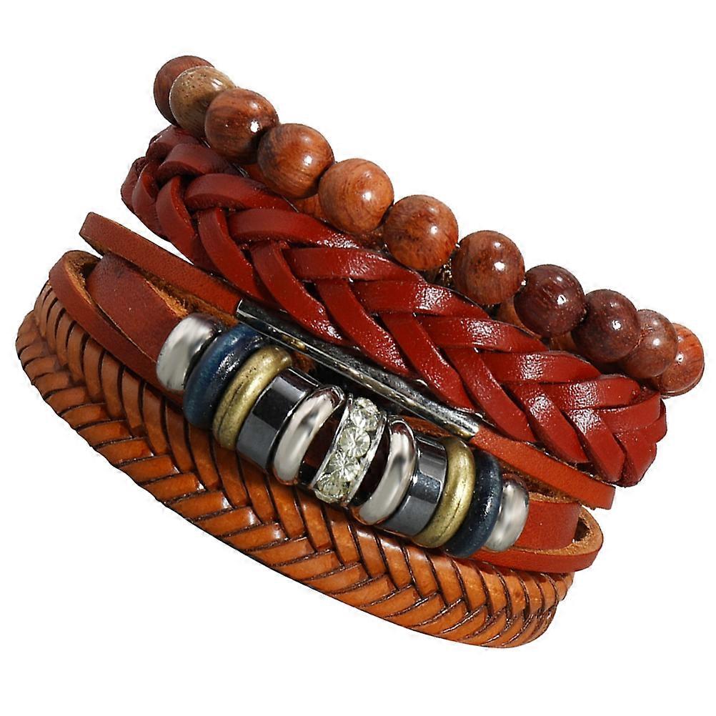 Elegant Adjustable Braided Bead Bracelet Set for Women Girls in Multi Color with Versatile Functionality 4Pcs