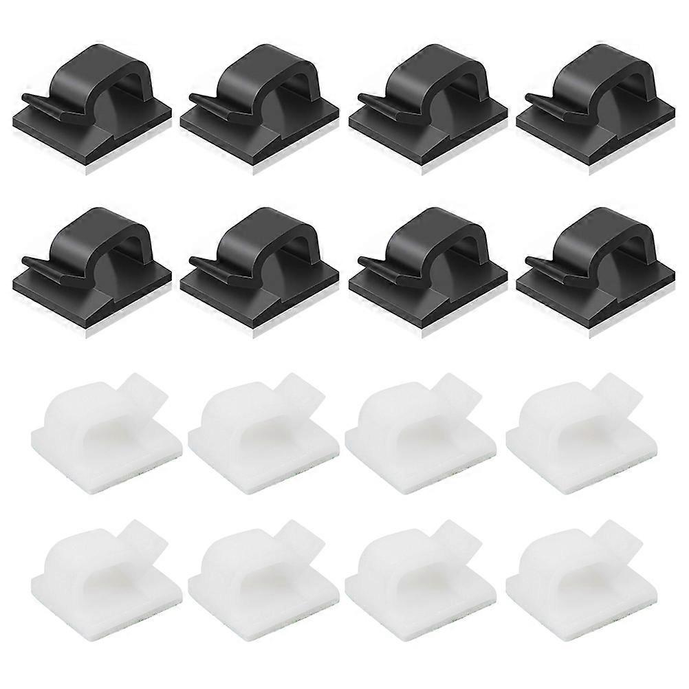 Adhesive Cable Clips Wire Management for Cable 180Pcs Black White Pack