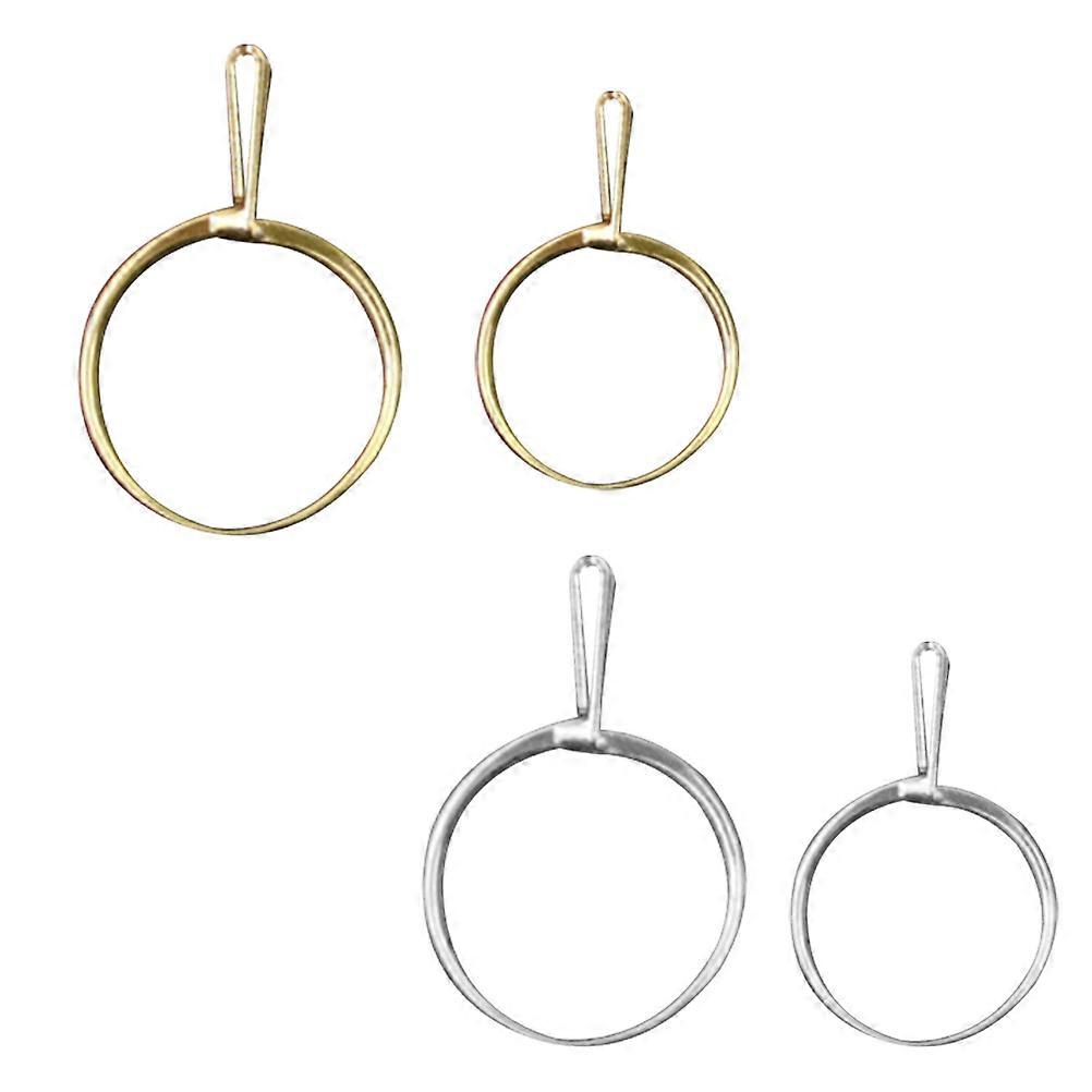 Ring Clamp Ring Tool Adults Demonstrate Size Satisfaction Silver 4Pcs