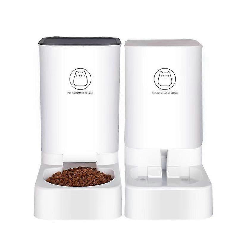 Universal Automatic Pet Feeder and Water Dispenser 2-in-1 for Dogs and Cats, Large Capacity, Adjustable Portion Control