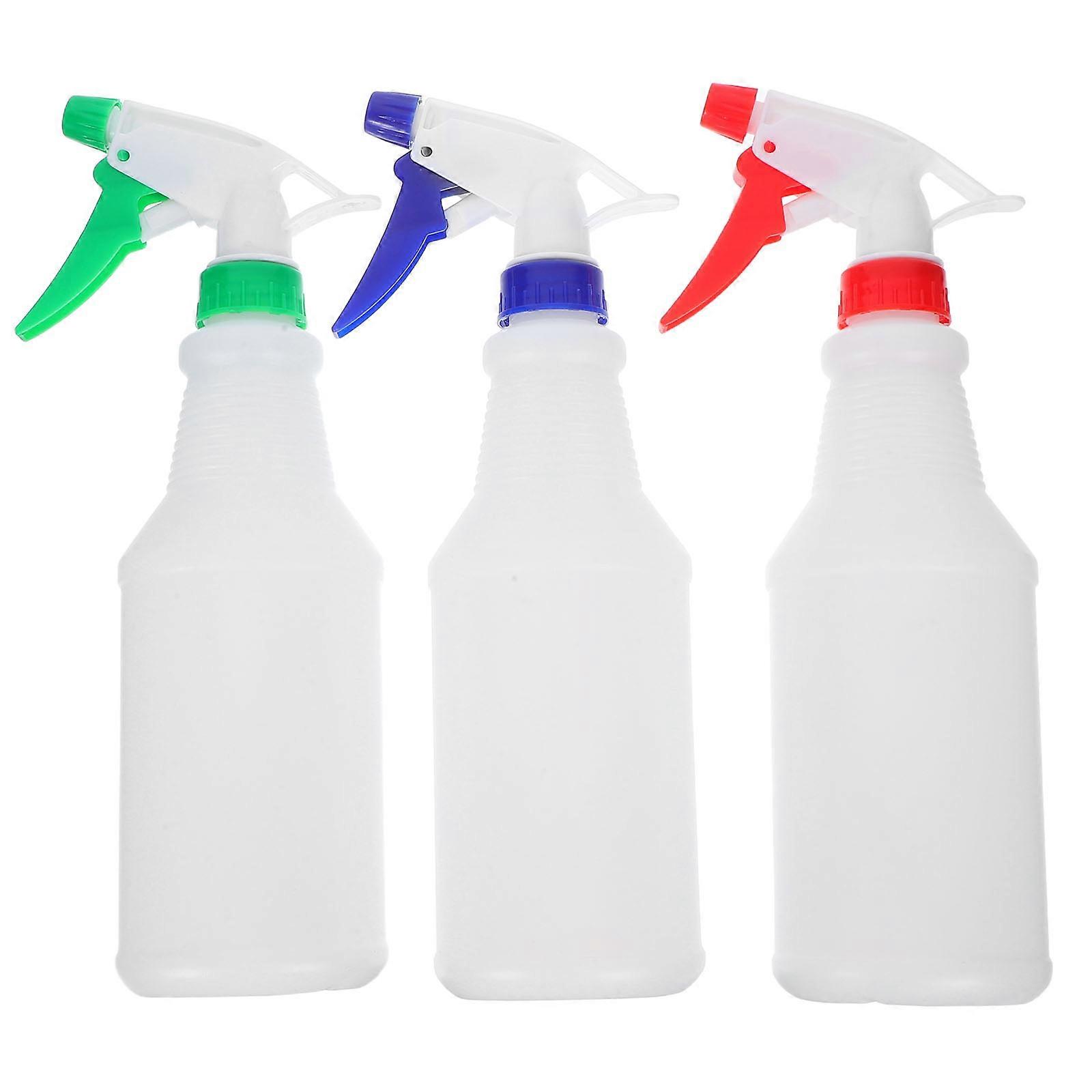 3Pcs Plastic Spray Bottles With Adjustable Nozzle For Cleaning Gardening And Hair Styling In Assorted Color Made Of ABS
