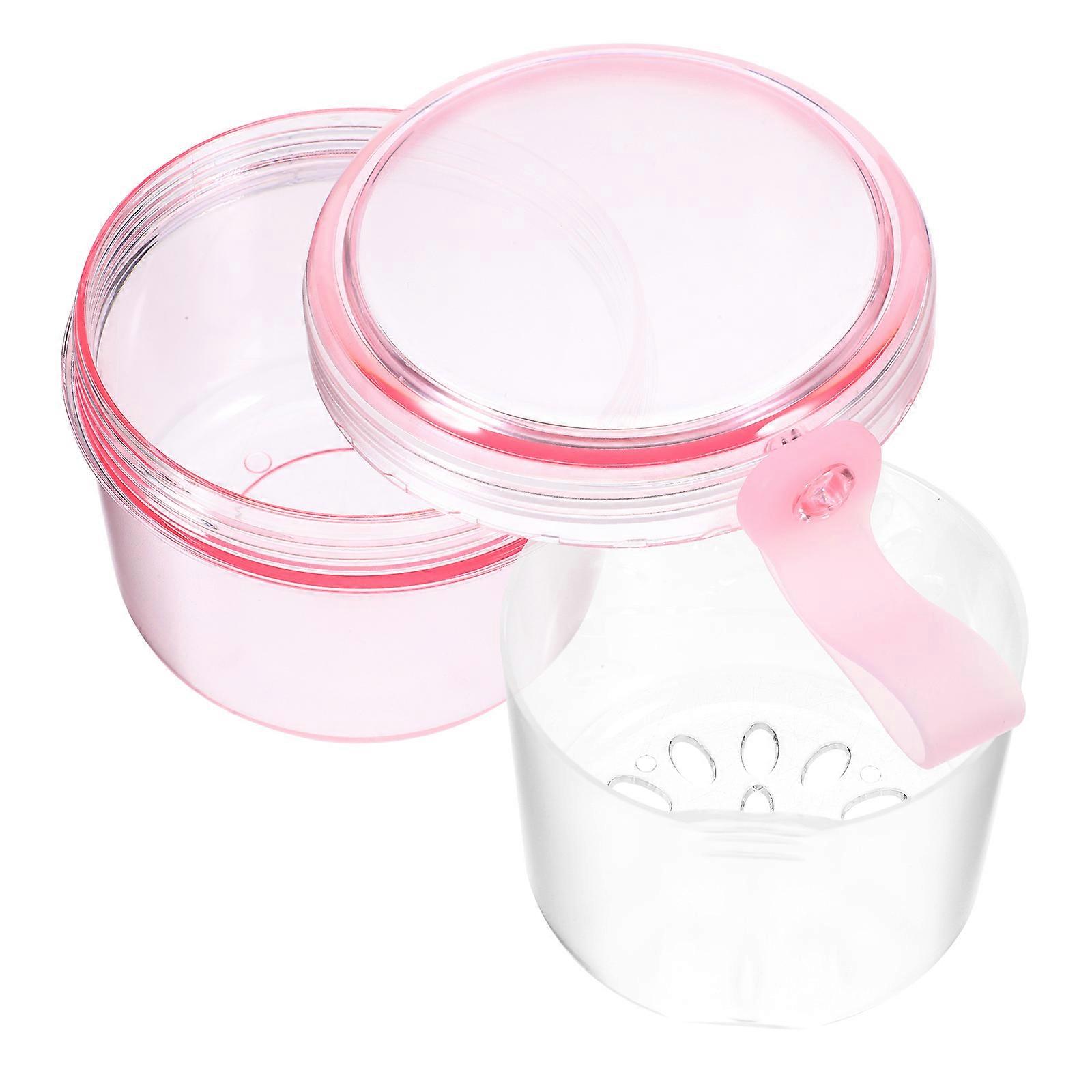 Denture Container Plastic Retainer Case for Storage 5Pcs Household Pink