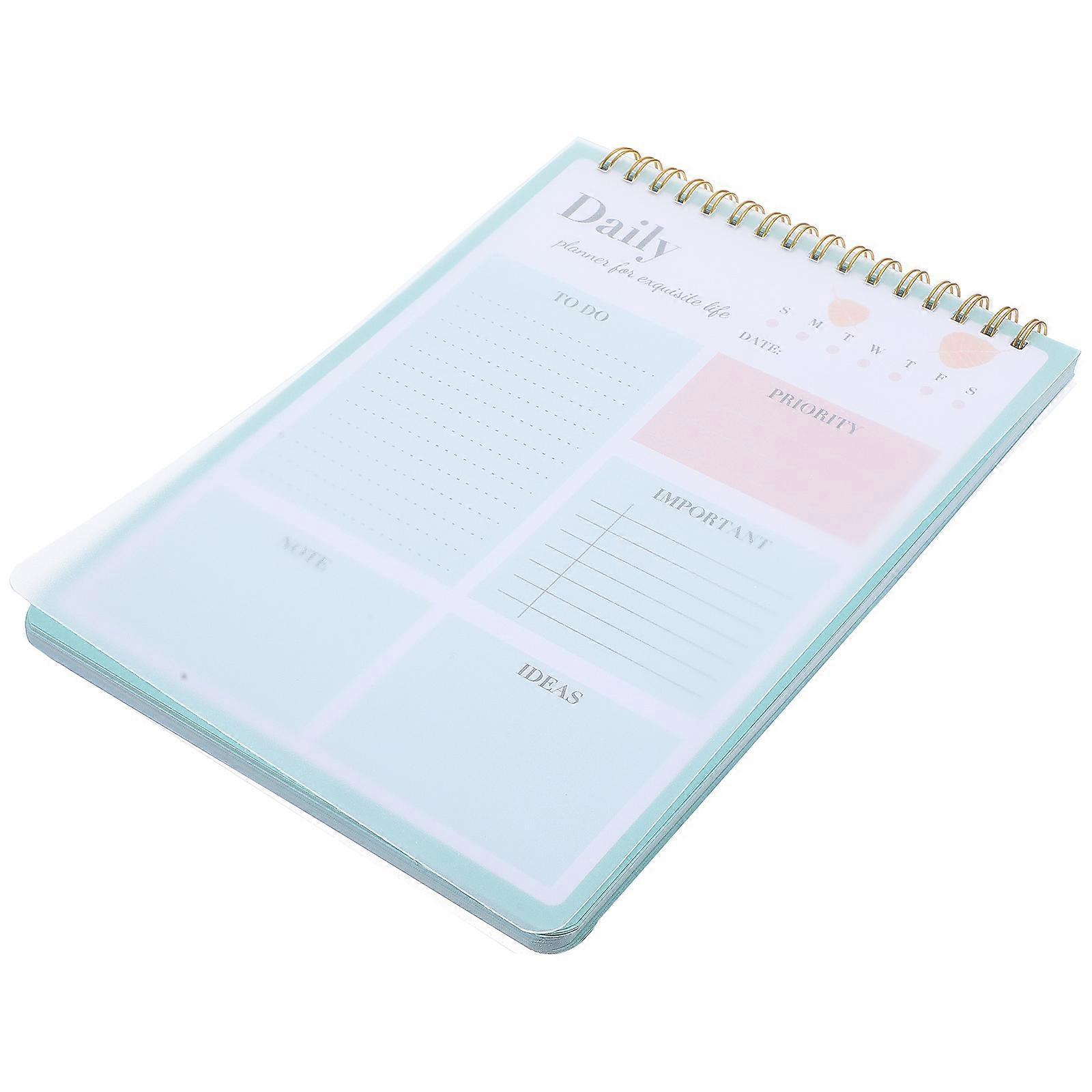 4Pcs Rectangular Study Planner Notepad For Home Travel Office Management Green Simple Design