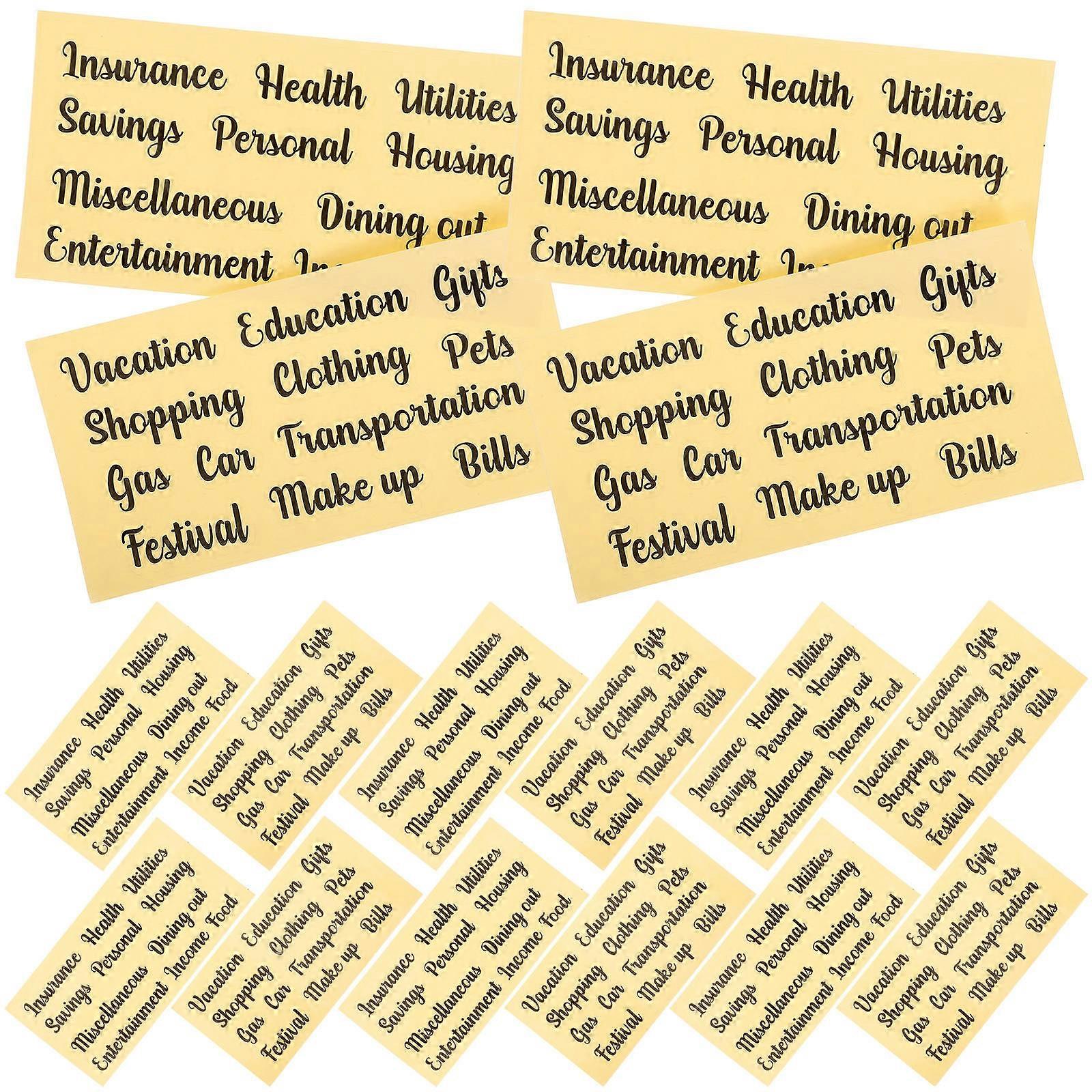 Budget Label Multi-Function Budget Sticker for Classifying Cash Envelope Labels 100Sets