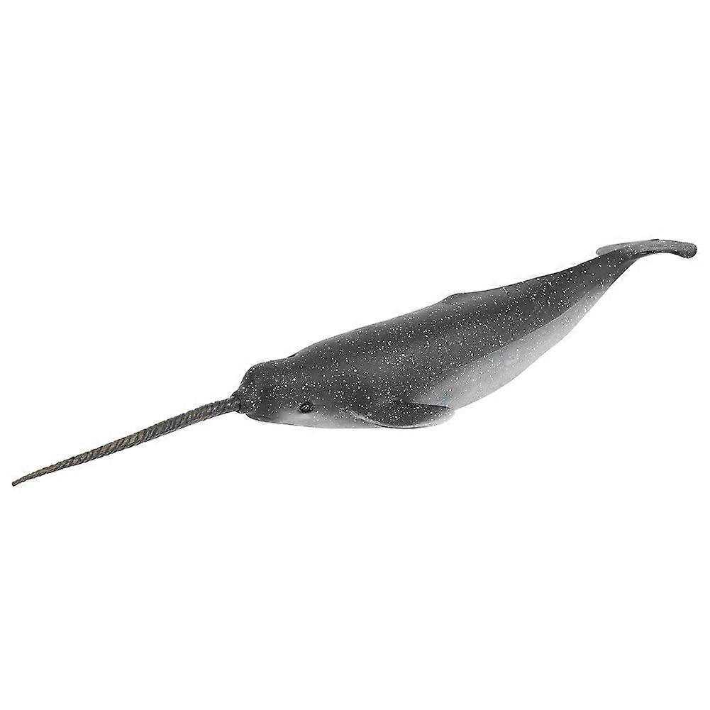 Solid plastic Narwhal Figurine Ocean Animal Model Kid jucării educative pentru copii