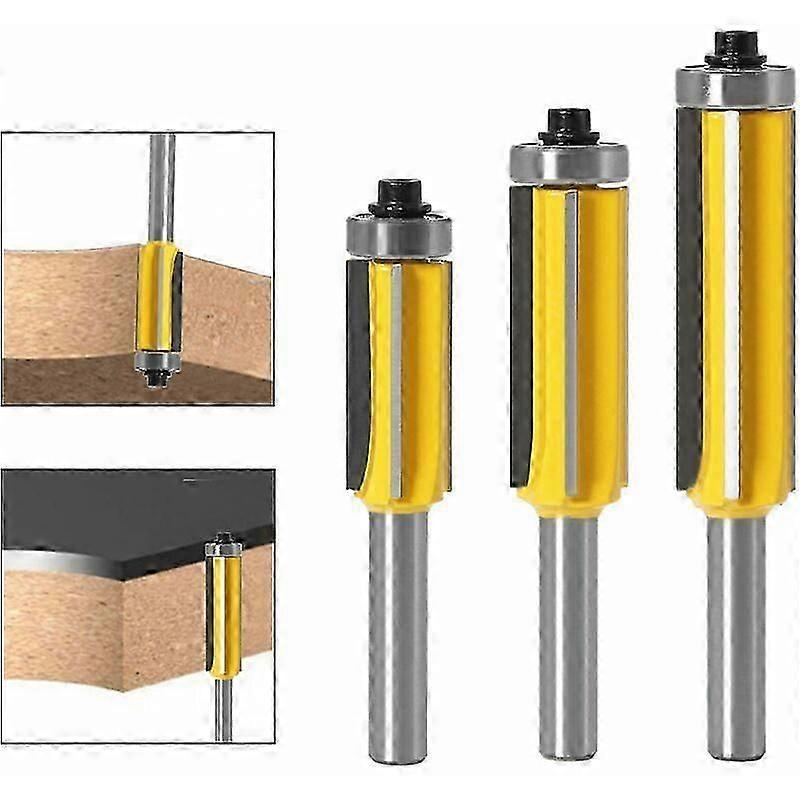 2025 Latest Model  8mm Shank Woodworking Milling Cutter with 4 Blades, 3pcs Finishing Pattern Router Bit Set