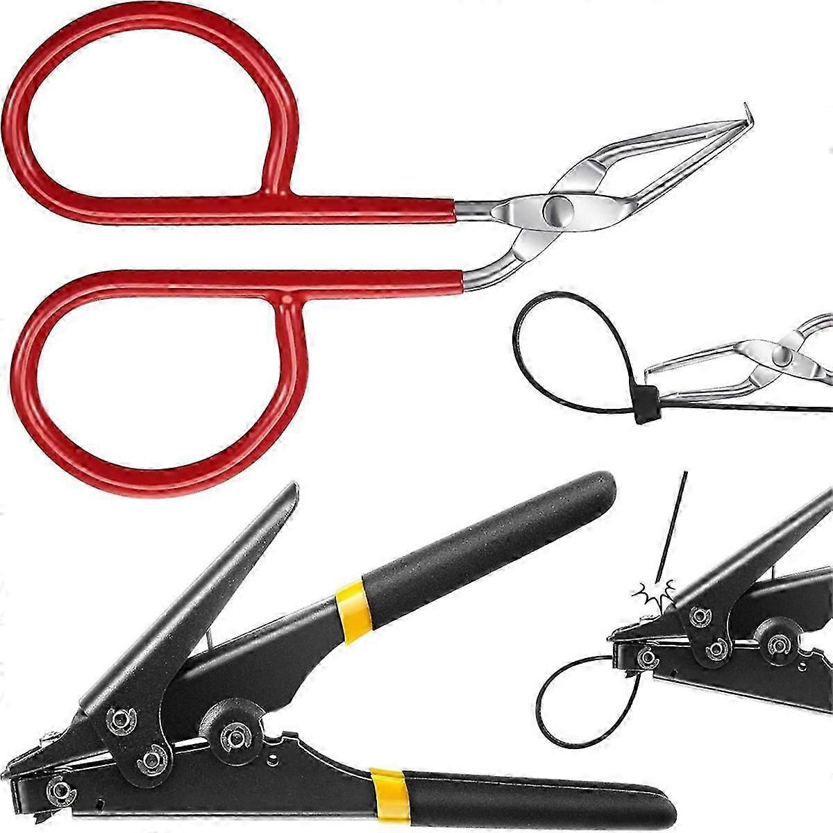 Cable Tie Tool Zip Tie Tool 1 Cable Tie Opener and 1 Storage Box Steel Zip Tie Cutter Tool Reusable Cable Tool