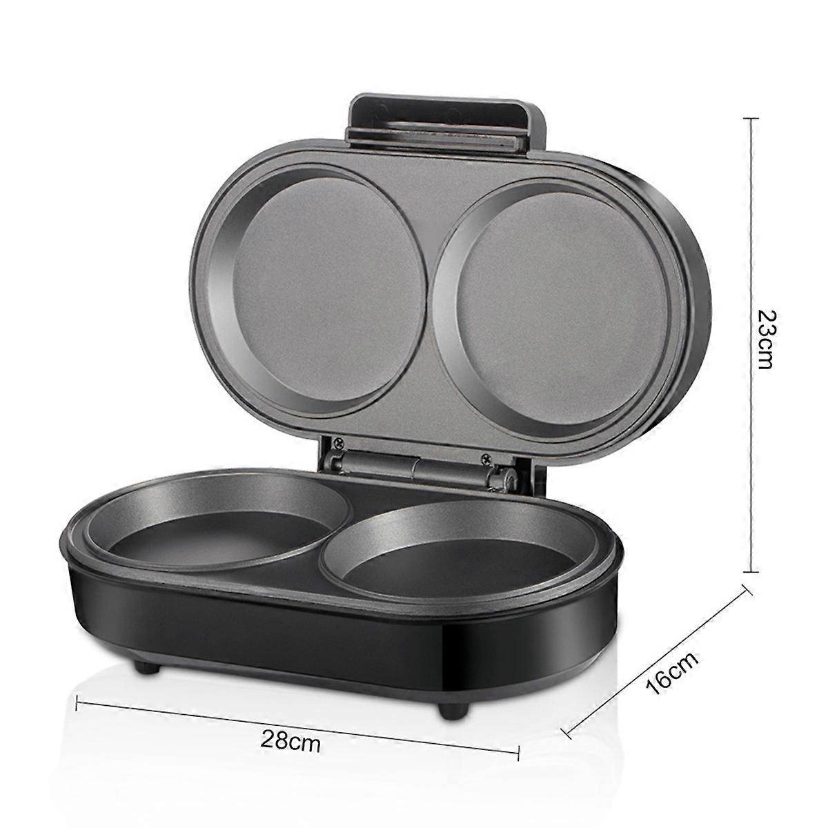 Double Mini Omelet Maker Round Non-Stick Grids Makes EU Plug