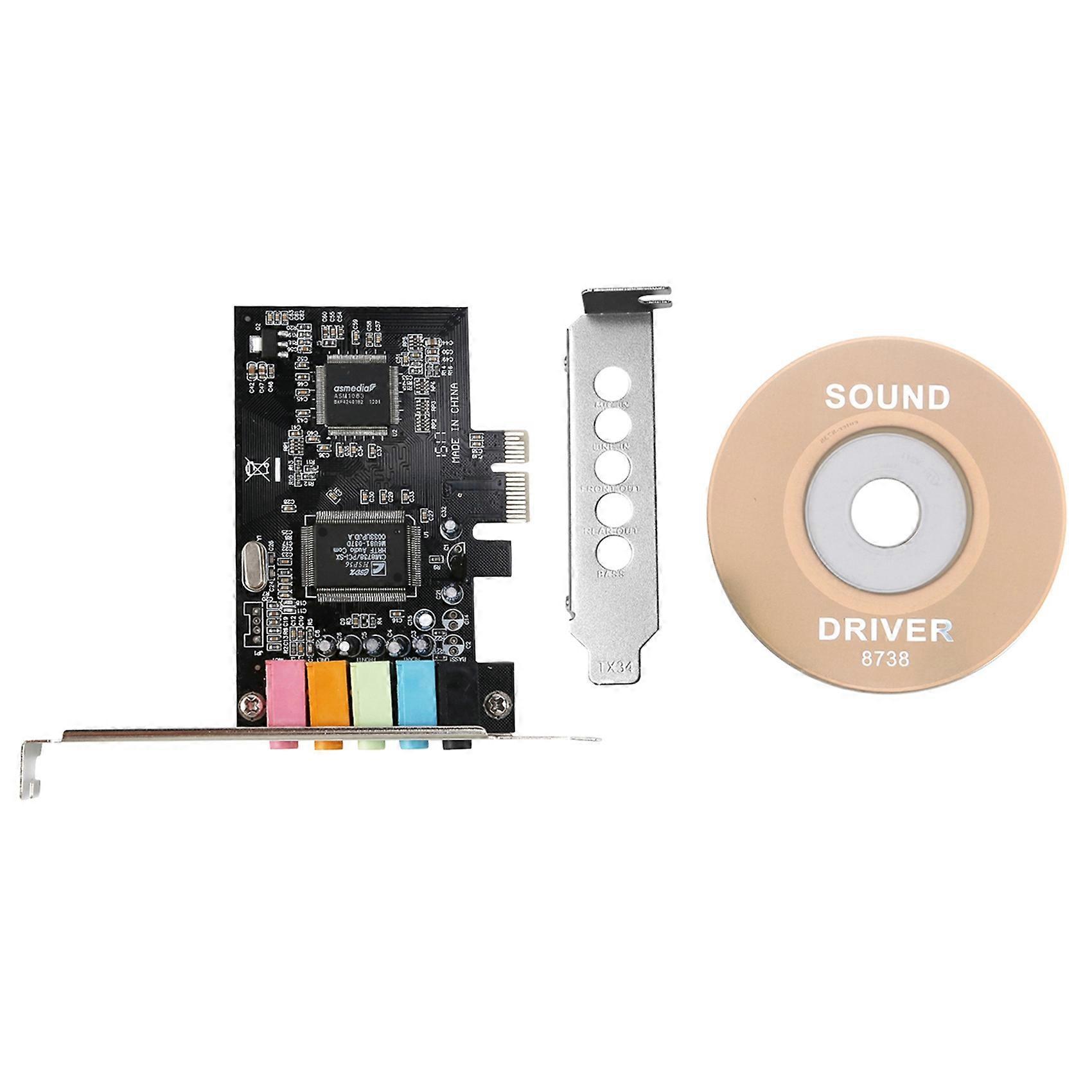 PCIe Sound Card 5.1 for PC with High Direct Sound Performance