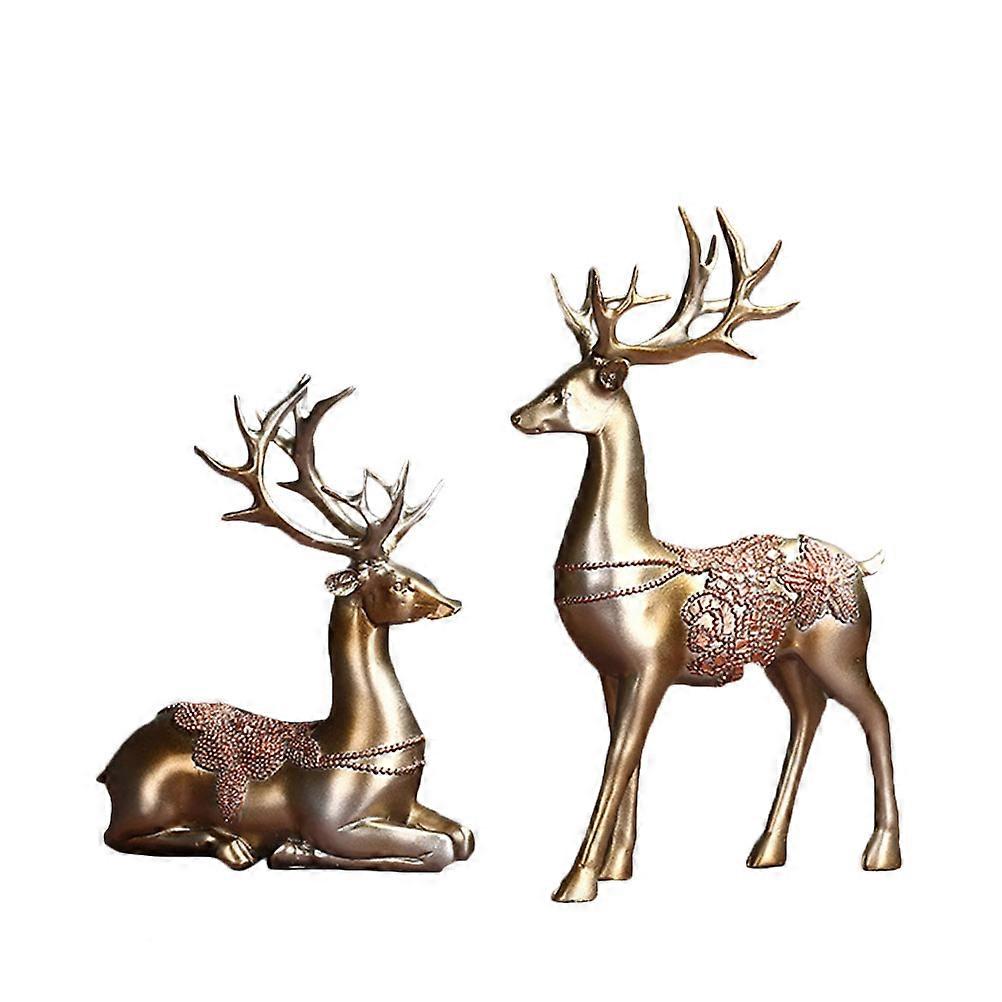 Creative Deer Ornament for Room Home Decoration with 2Pcs Set