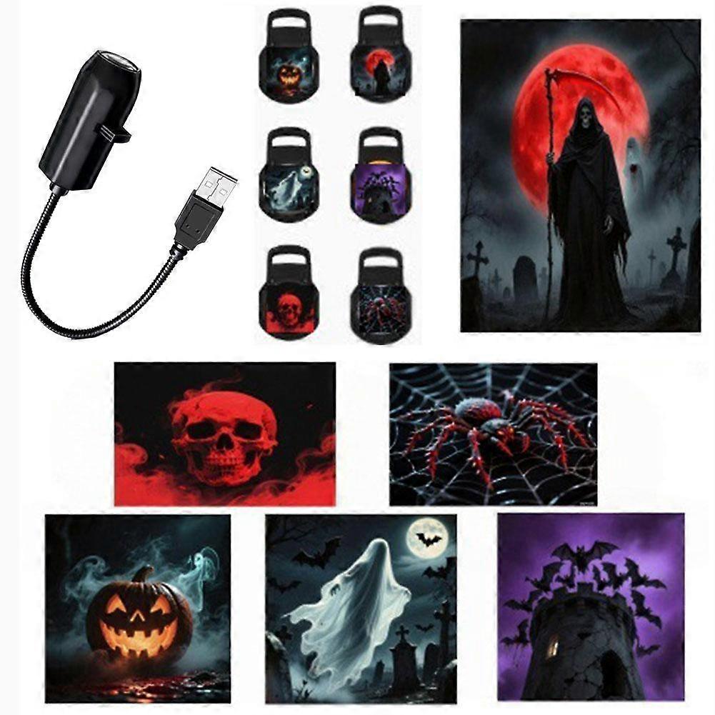 Adjustable Skull Projector Light with 3 Switchable Patterns ABS Halloween Decoration for Wall and Ceiling