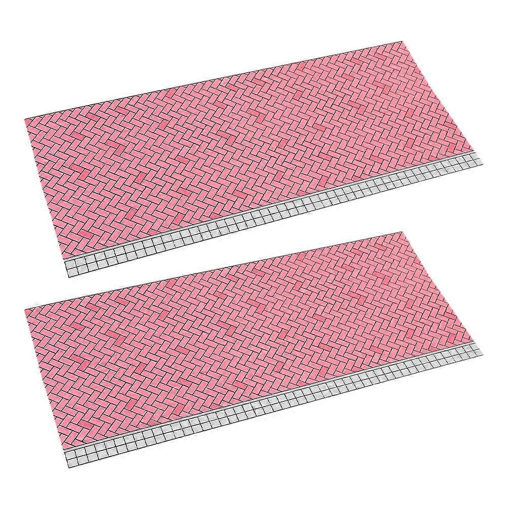 Creative Mini Flooring ABS Mini House Floorboards for Decoration 4Pcs