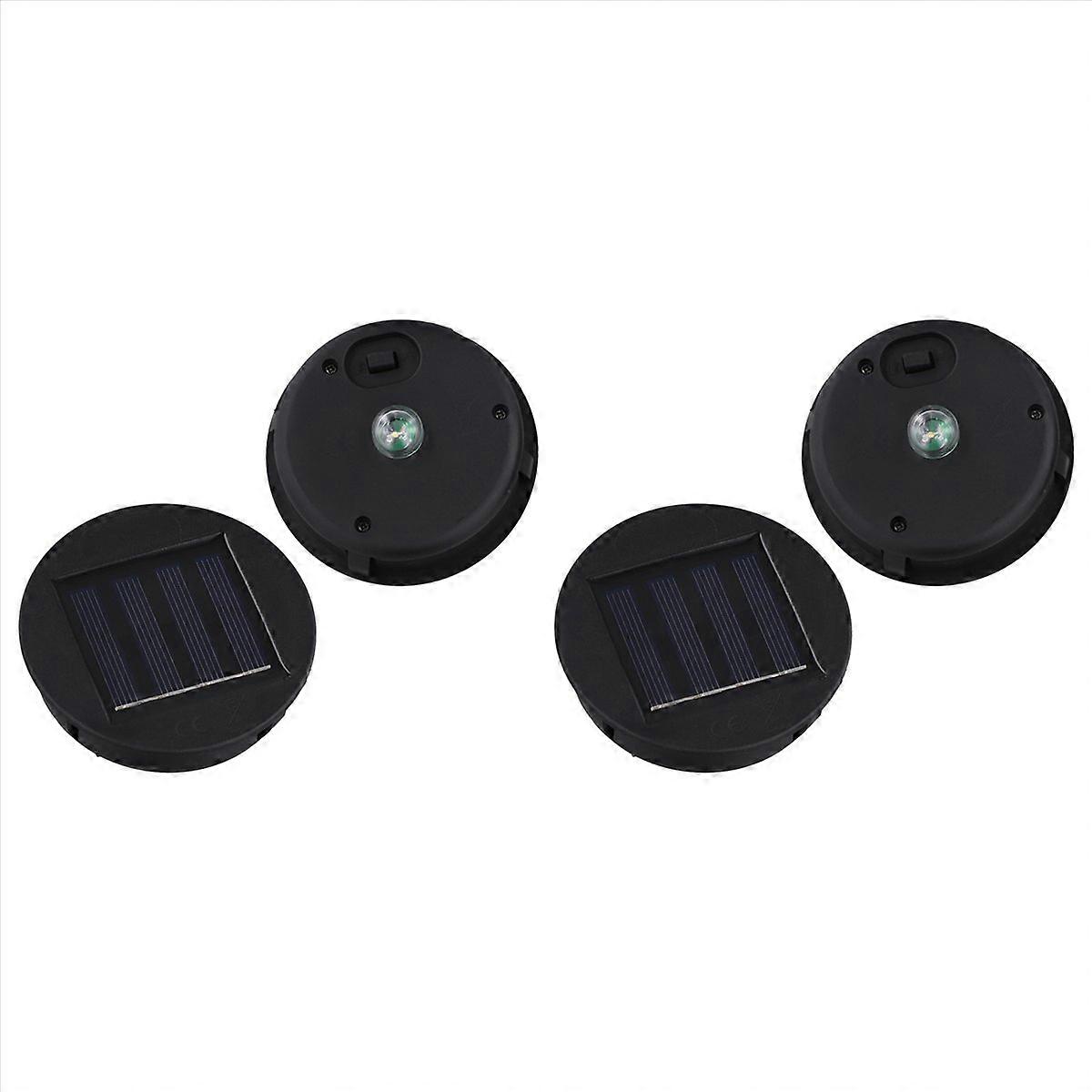 4 Pack Solar Lights Replacement Top Solar Panel Lantern Lid Lights , Lantern Light Replacement , Gar