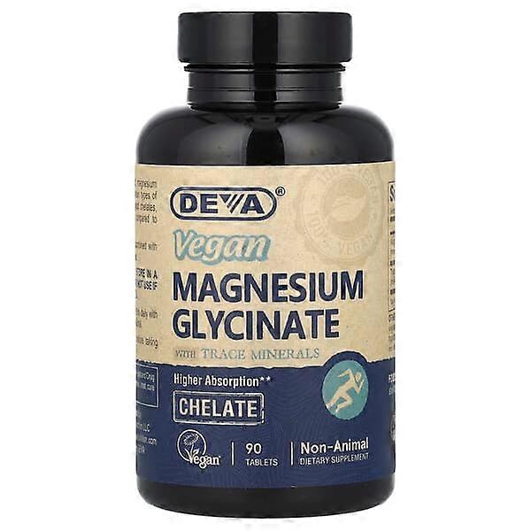 Deva, Vegan Magnesium Glycinate With Trace Minerals, 90 Tablets