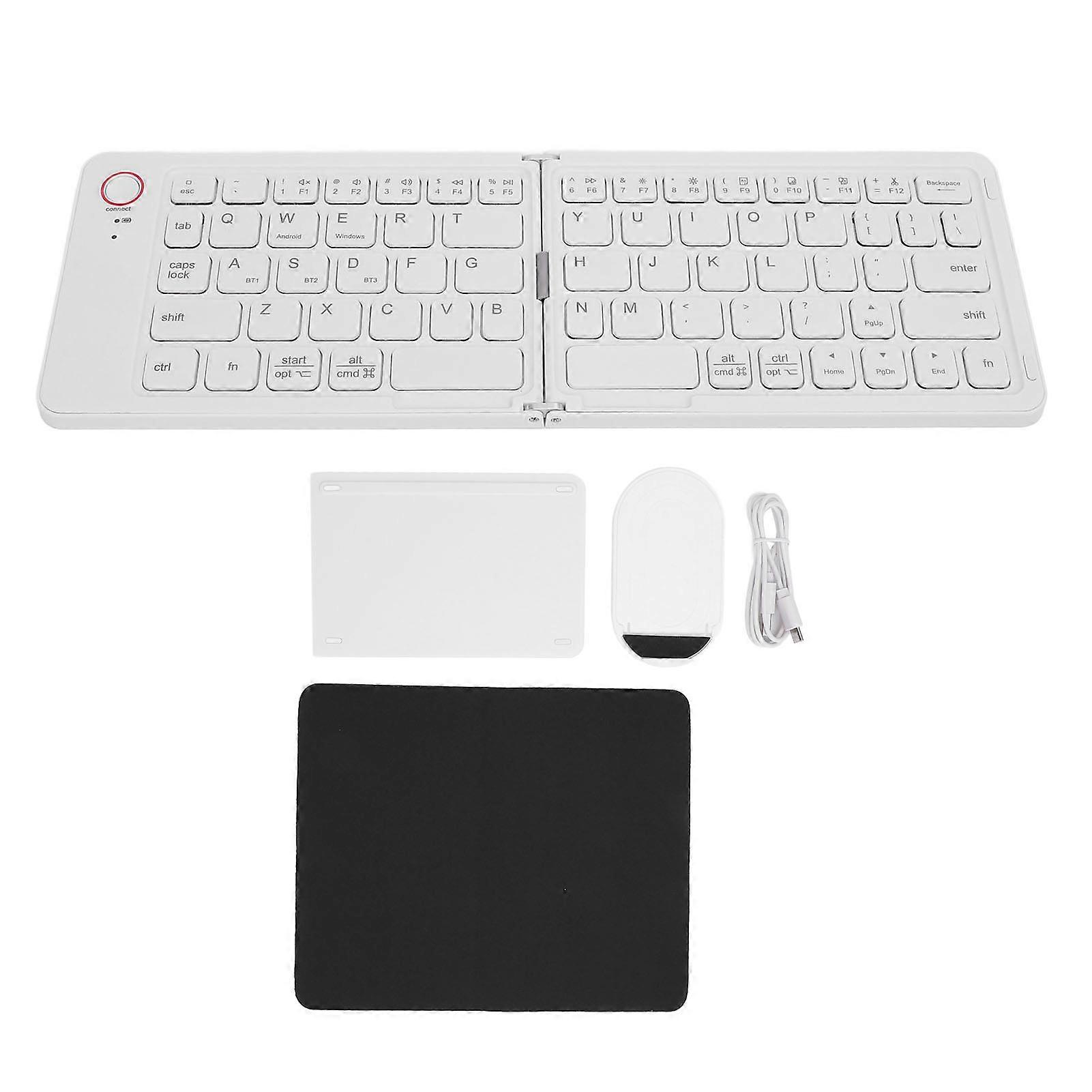 Foldable Bluetooth Keyboard 67 Keys Portable Wireless Rechargeable for Android Windows Tablet