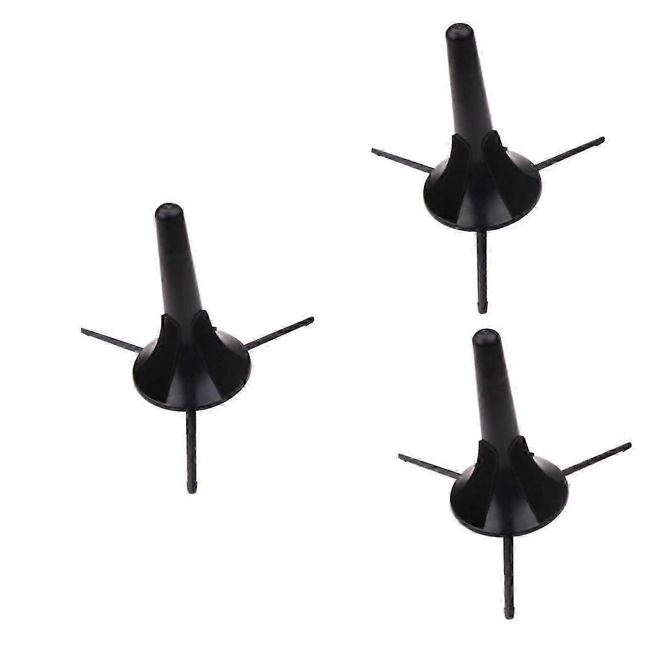 Support de trompette pliable en métal, 3 pièces, avec vis rotative et protection en feutre, base stable à 3 pieds pour instruments en laiton.
