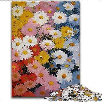 Puzzles for Teenagers Flower Oil Painting for Adults,is Ideal As Gifts for The Whole Family Suitable - PT 4471
