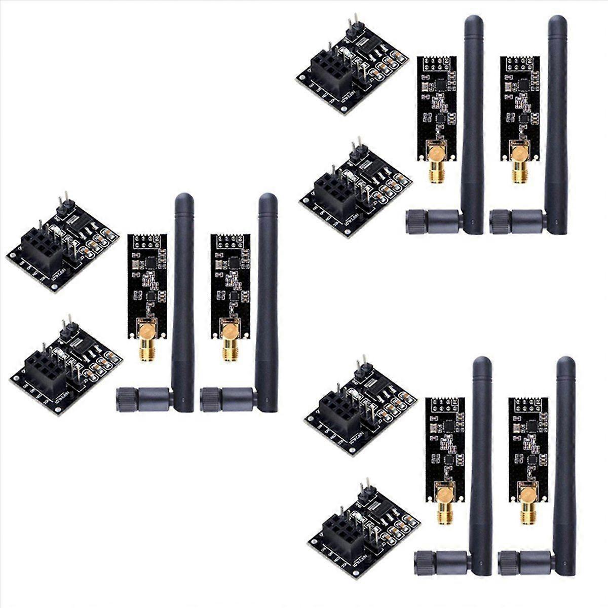2Pcs NRF24L01+PA+LNA Transceiver Module with SMA Antenna 2.4 GHz