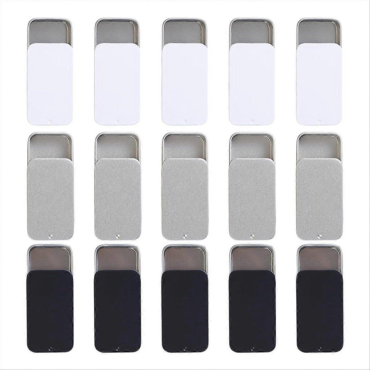 Slide Top Tin Containers Mini Metal Tin Box Containers Storage Boxes