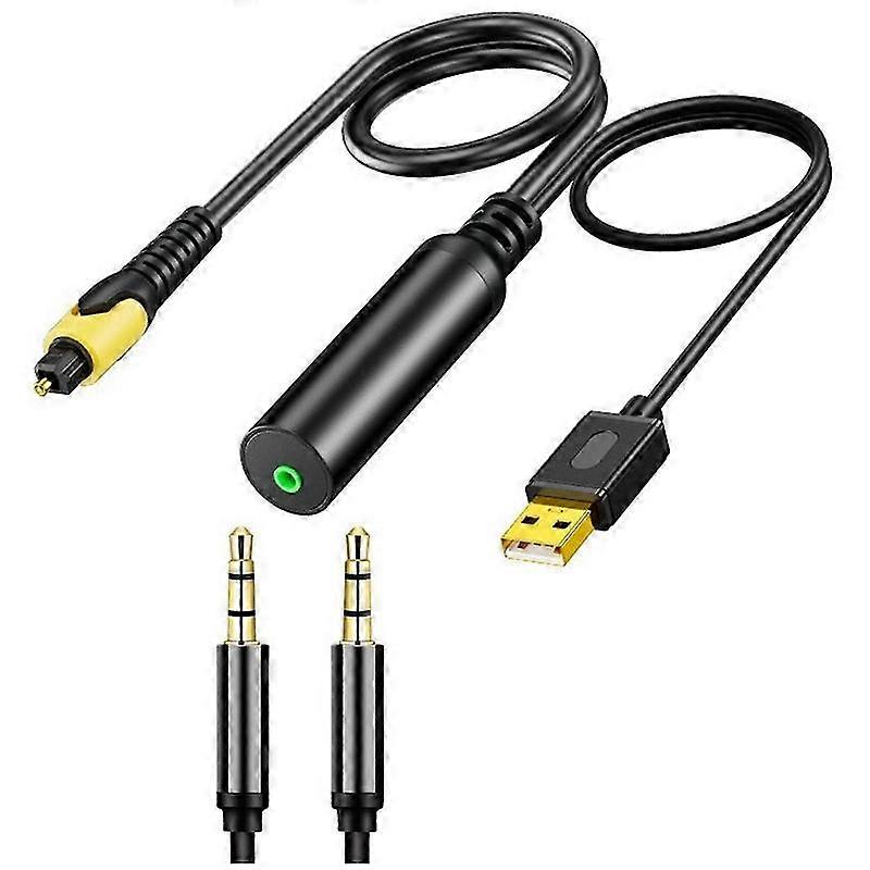 3.5mm to SPDIF Audio Converter, Analog to Digital Audio Adapter 3.5mm Aux to Optical Cable for TV Ga