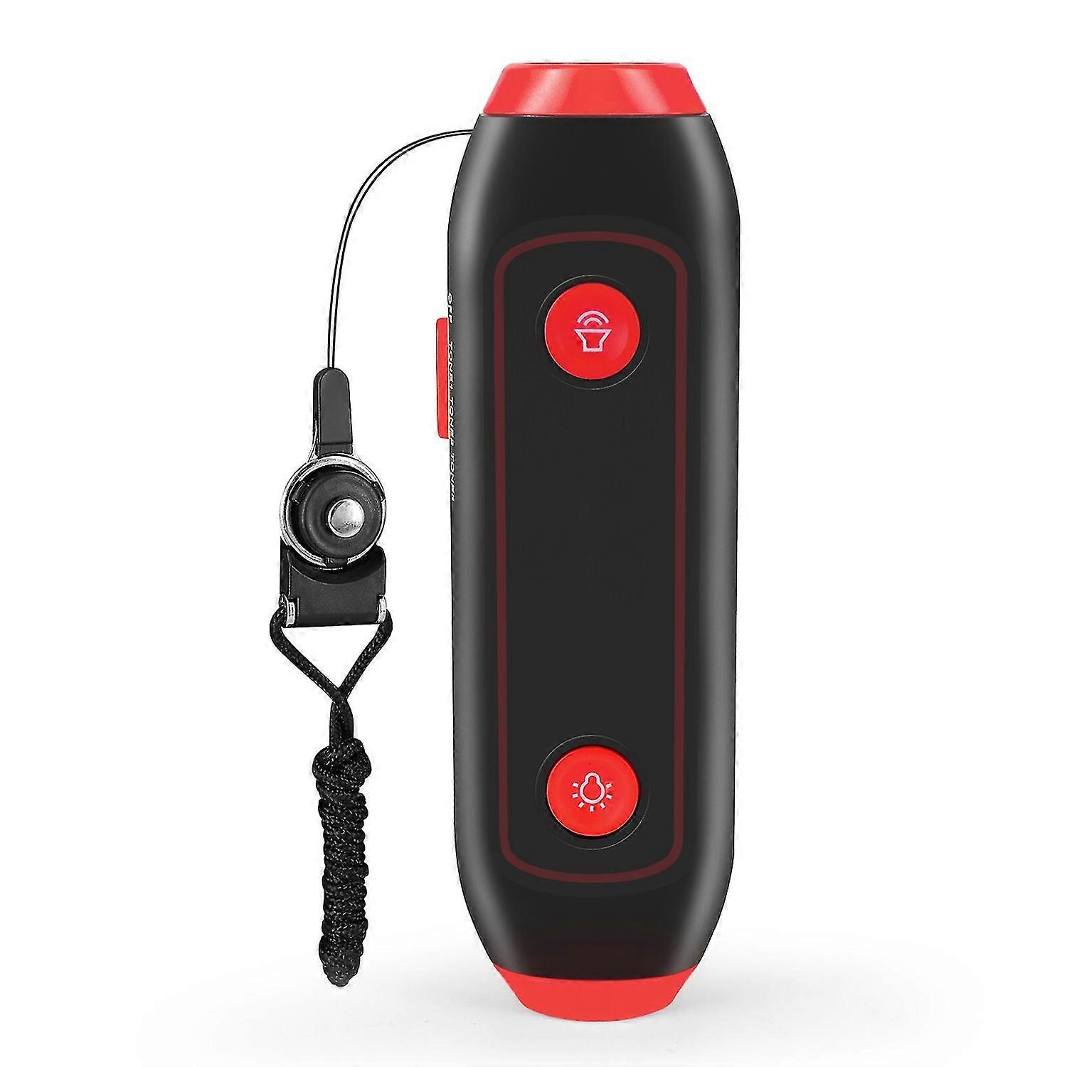 Multi-Use Electronic Whistle with SOS Light, Flashlight, and Lanyard - Red 26s