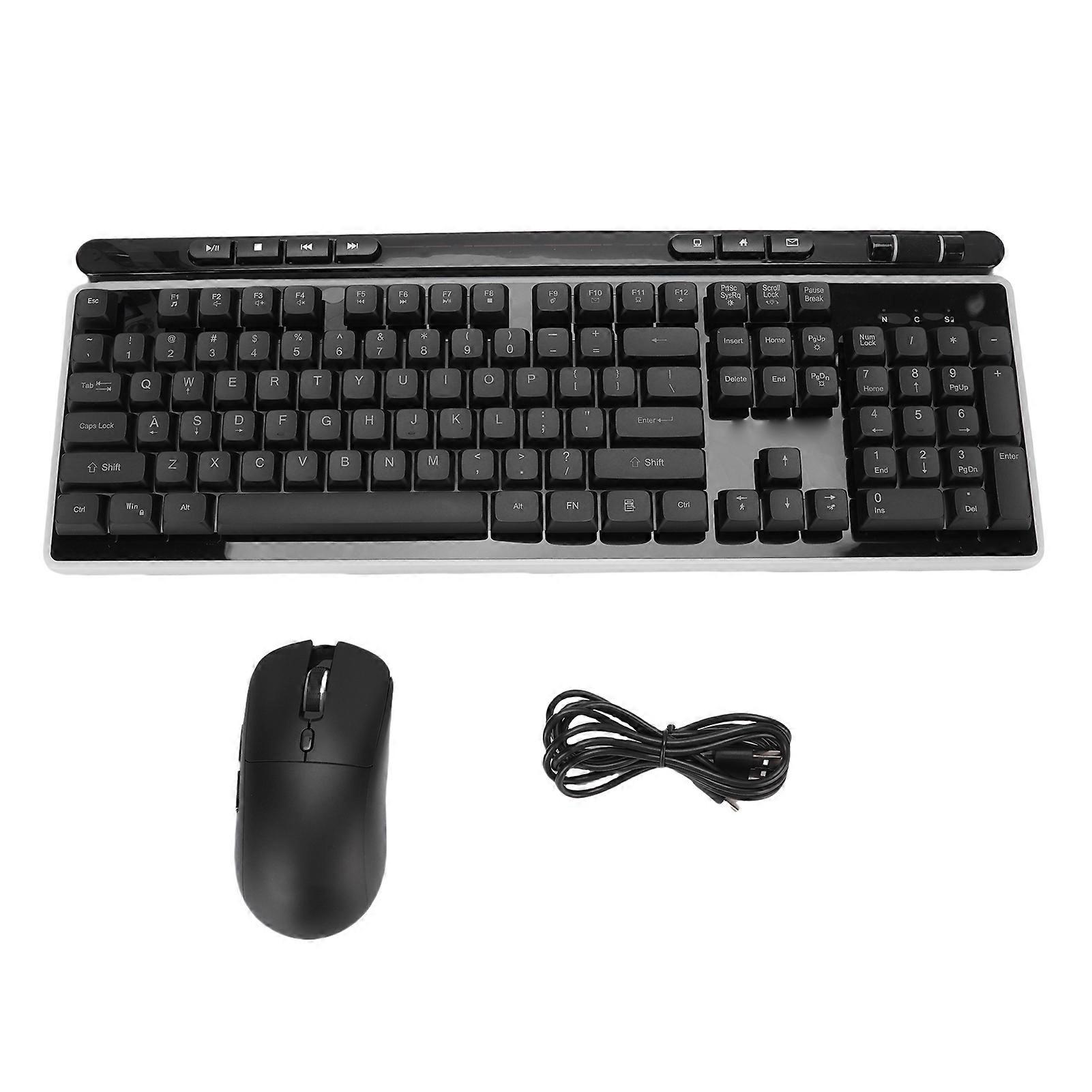 Wireless Keyboard and Mouse Combo for OS X PC Laptop Rechargeable RGB Backlit Keys