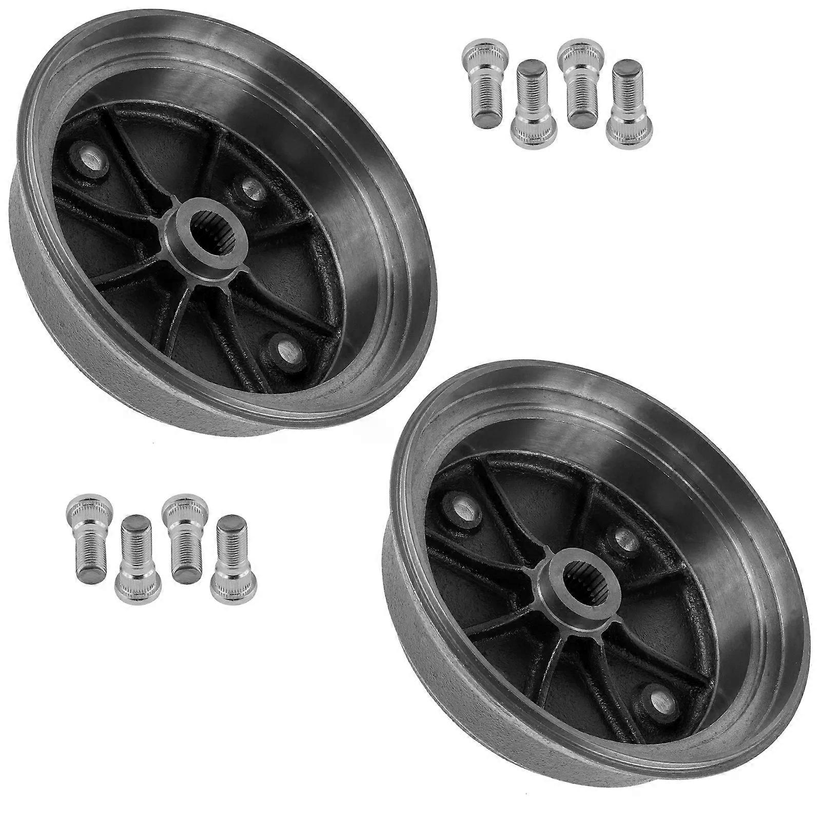 2x R. Brake Hub L/R w/ Studs for Kawasaki Mule 3010 Trans 4x4 KAF620K 2005-2006 NO.40817