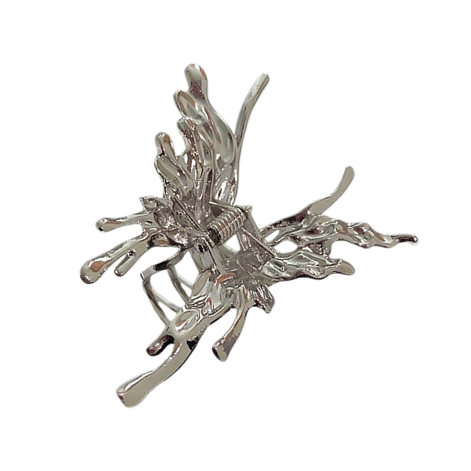 Pince à cheveux papillon unique en forme de grand format, multicolore