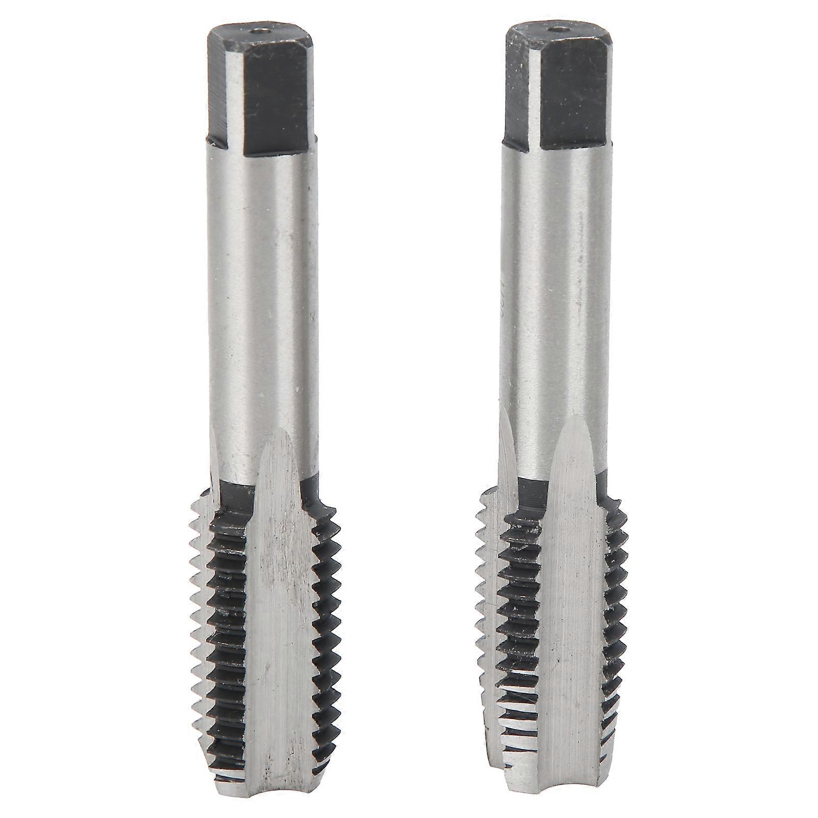 2Pcs First Second Hand Tap Metric M20 Thread Straight Flute Carbon Steel Tapping Tool