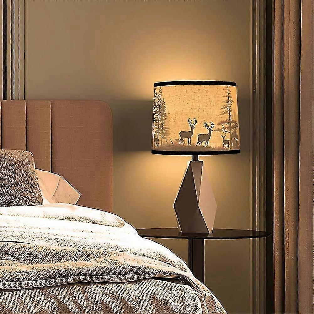 Lamp Shades Set of 2,Fabric Lampshades with Deers