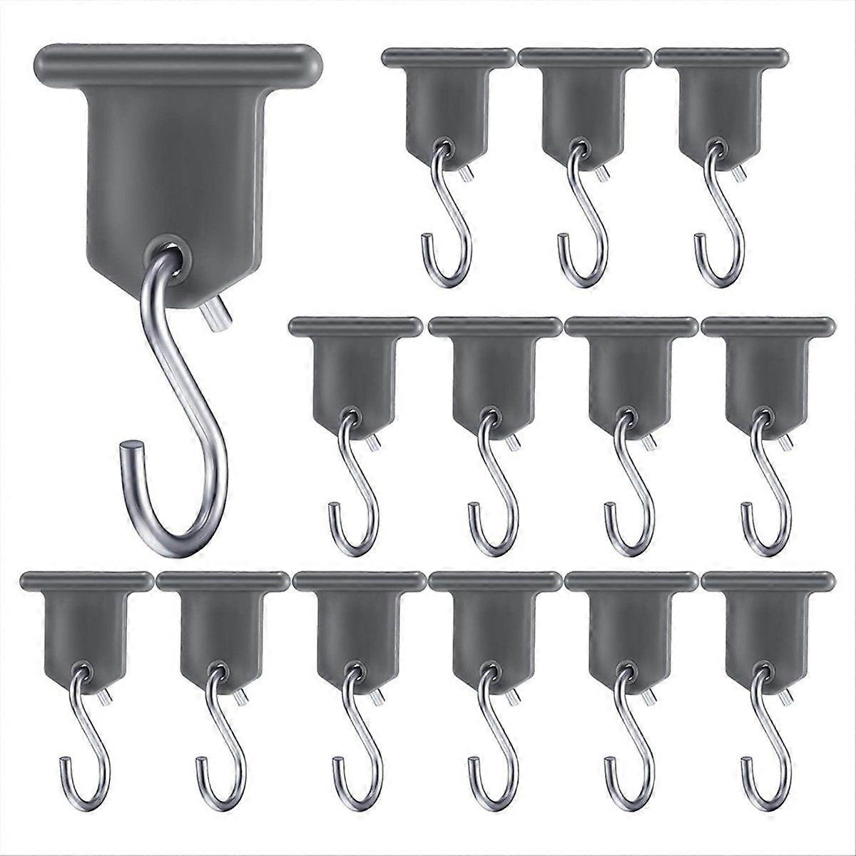 14pcs RV Awning Hooks for Lights Camping Awning Accessory Hangers S Shaped Gray Hooks Set Campers L