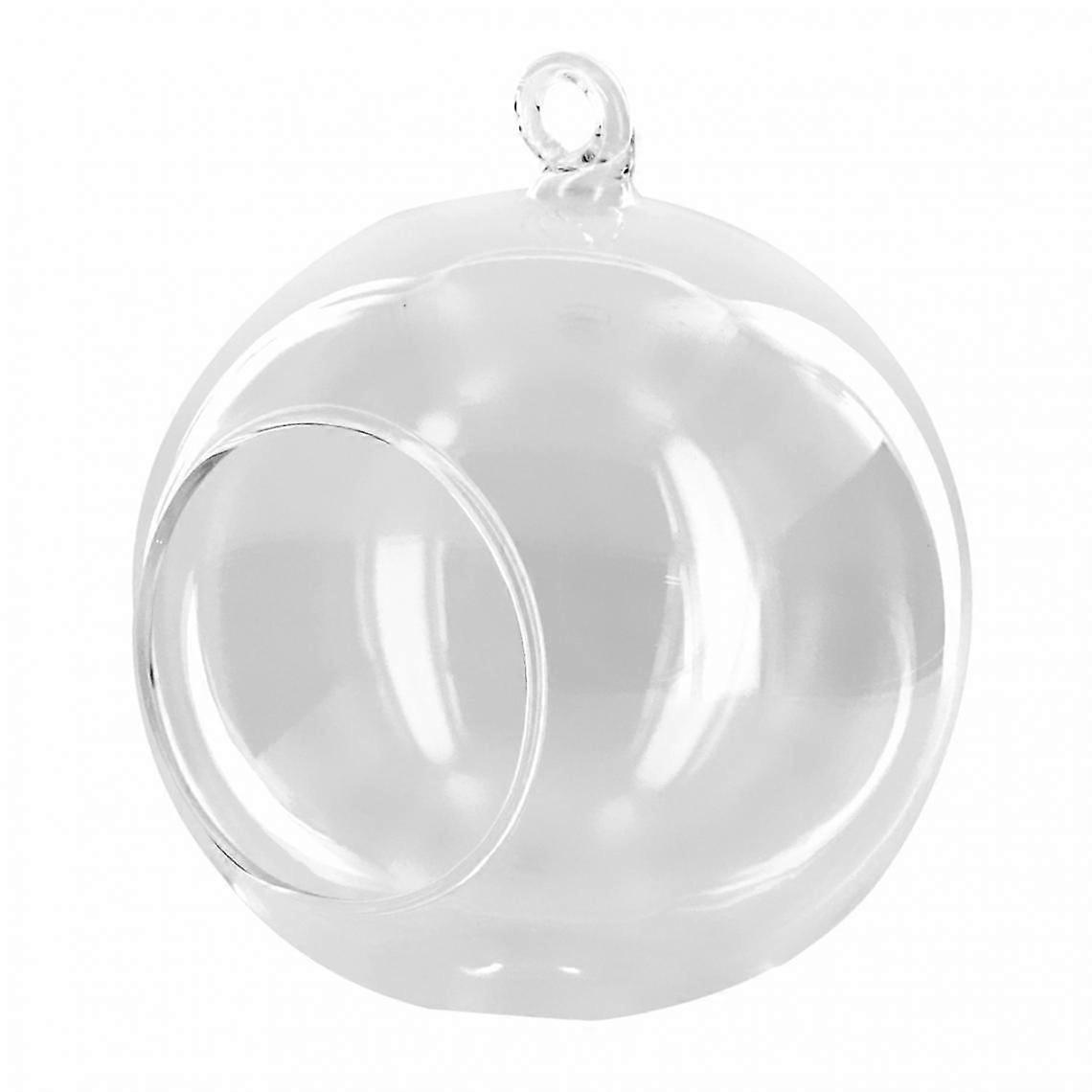 Tapered Clear Glass Hanging Vase