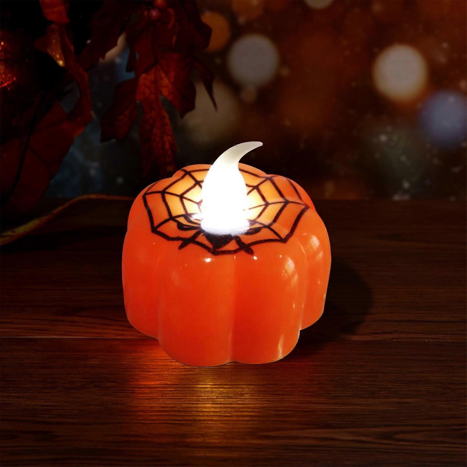 Sheghy Halloween Pumpkin Lantern Venue Layout Props LED Electronic Candle Decorative Supplies Night Light