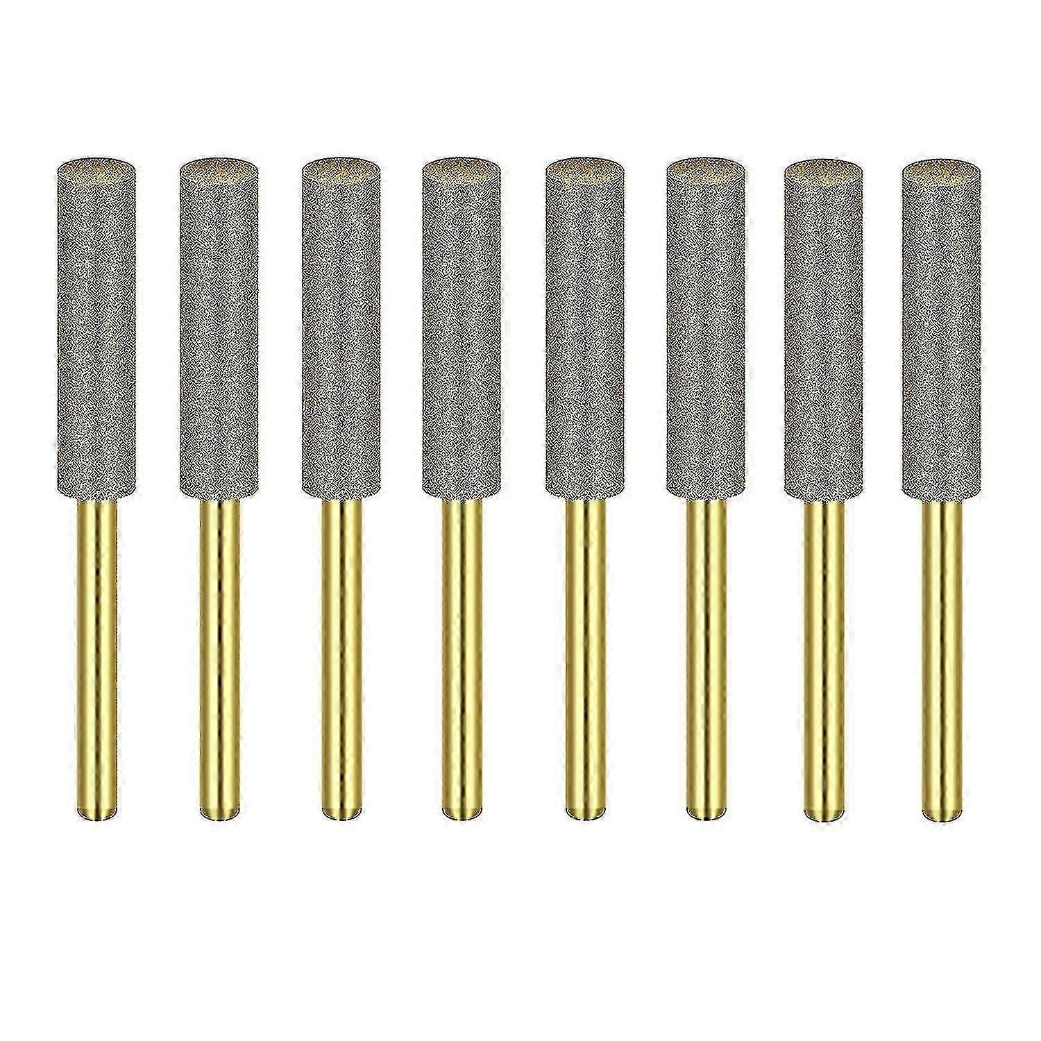8pcs Diamond Chainsaw Sharpener Wheels & Stone File Set, 3/16 Inch for Chainsaw Teeth Maintenance