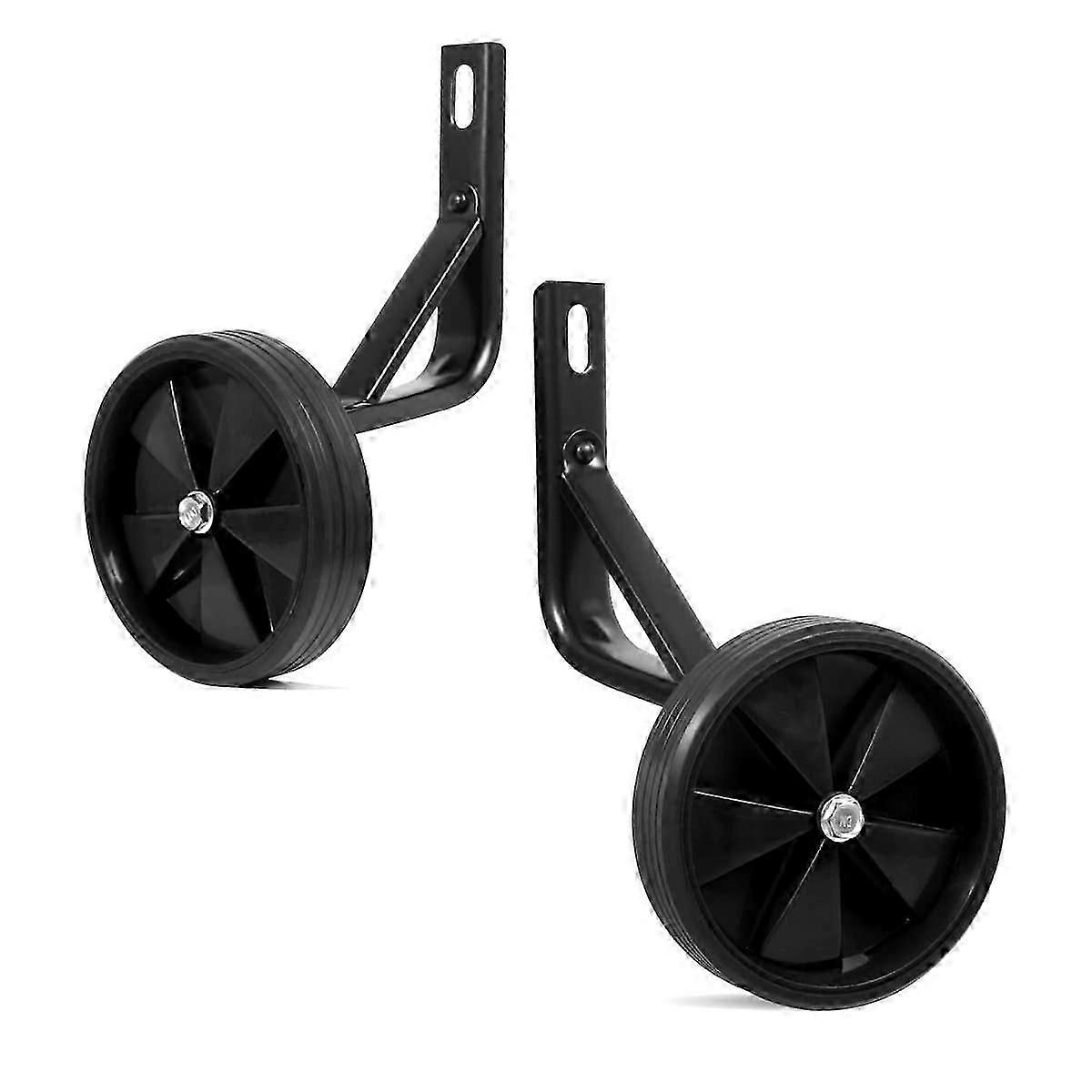 Rodinhas de treinamento de 16 polegadas, substituição resistente para bicicletas infantis, acessórios pretos, 1 par compatível com bicicletas de 16 polegadas