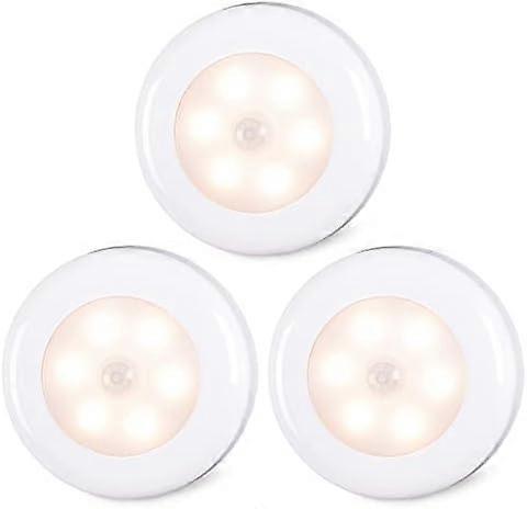 Motion Sensor Lights Indoor, STAR-SPANGLED High CRI Stick on Puck Lights Battery Powered, Cordless LED Light for Under Cabinet, Cupboard, Wardrobe, St