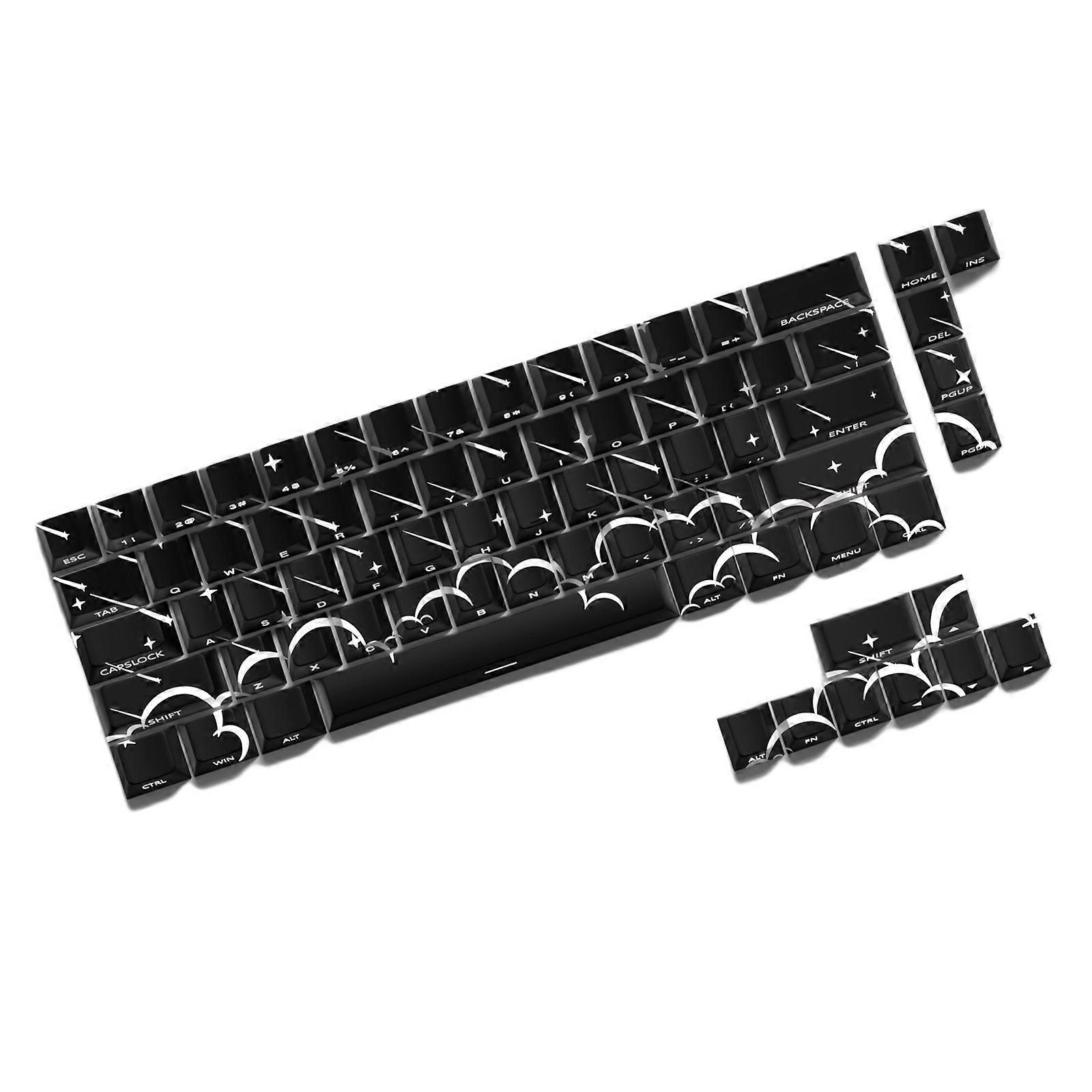 Illumination Mechanical Keyboards Keycaps With Backlighting Character Display 74 PBT Keycaps For Mechanical Keyboards Multicolor