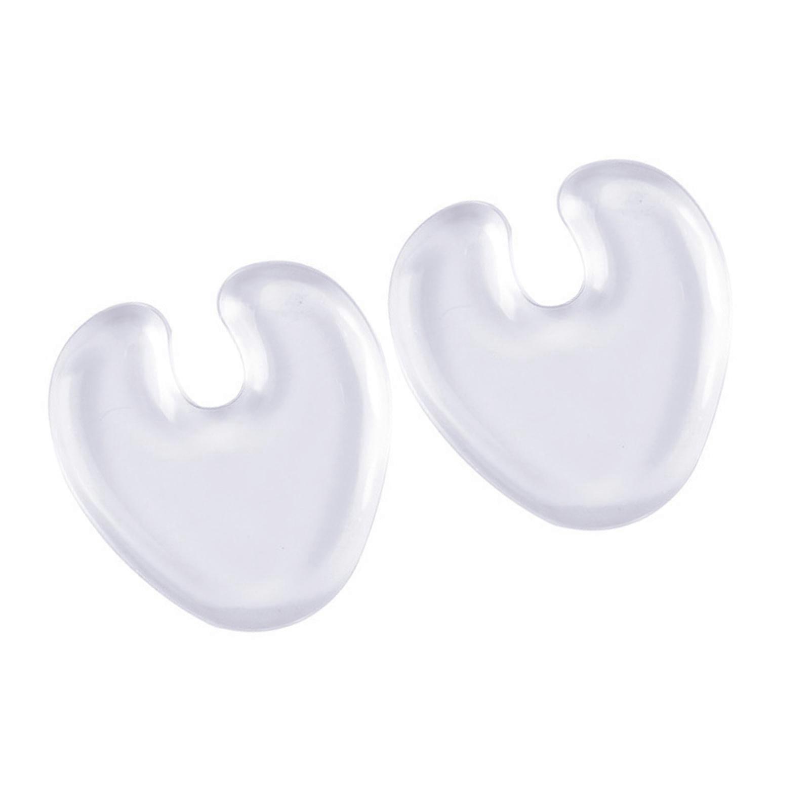 Washable Adhesive Forefoot Pads Gel Core Support Anti Frictions Protection For Repeated Use With Various Footwear  Transparent color