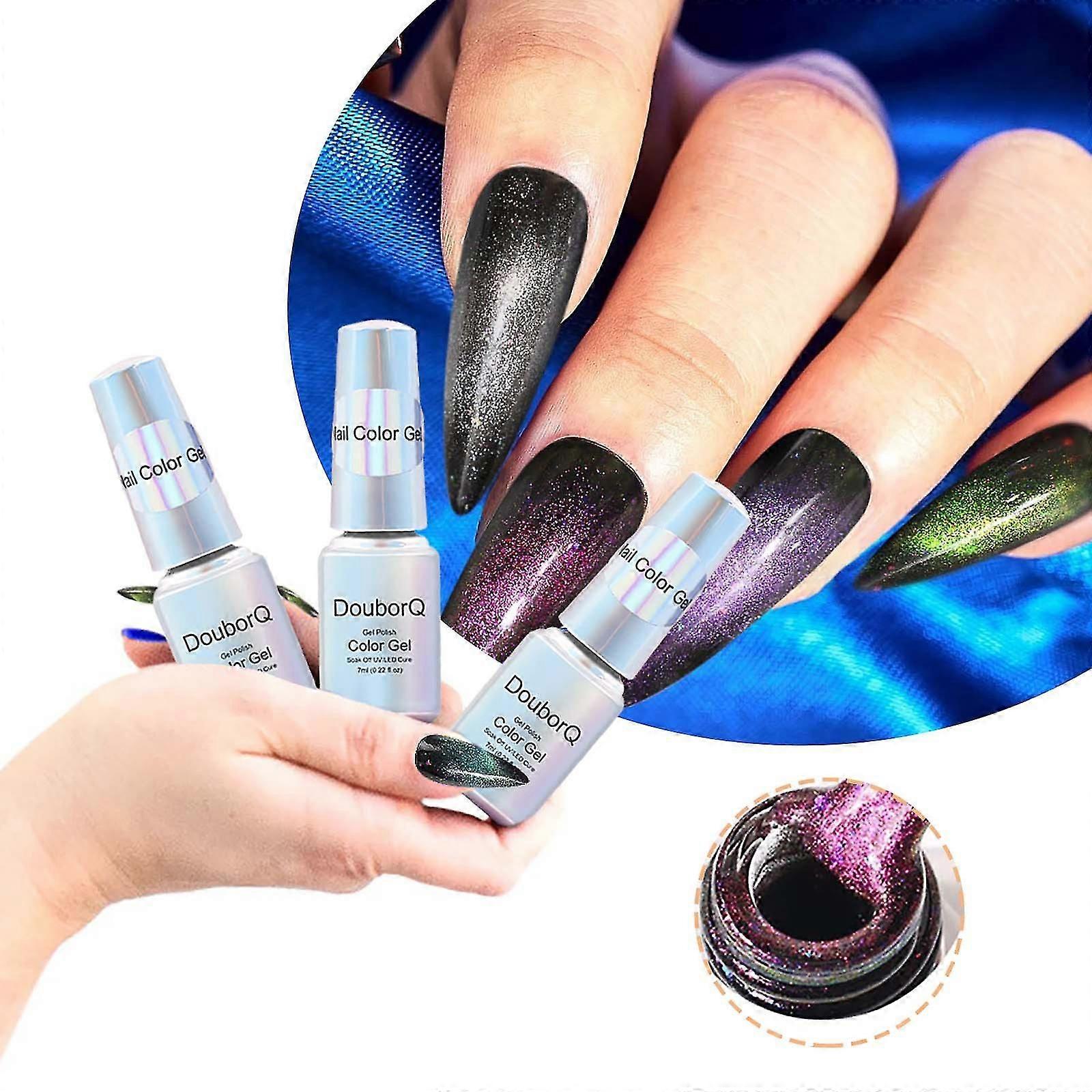 Douborq 6-χρώμα Spar Βερνίκι Νυχιών Γάτας Σετ 6 Μπαστούνια 7ml