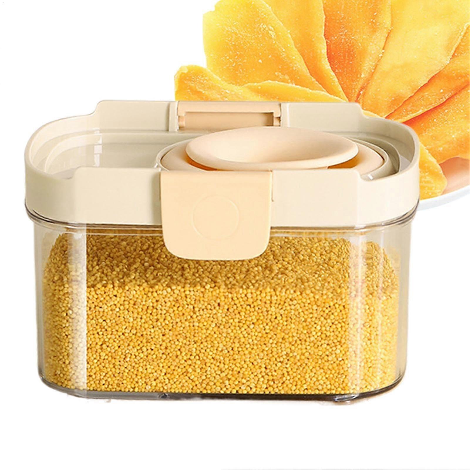 Dry Food Storage Containers Transparent Airtight Pantry Cereal Jars For Grains, Snacks, Tea