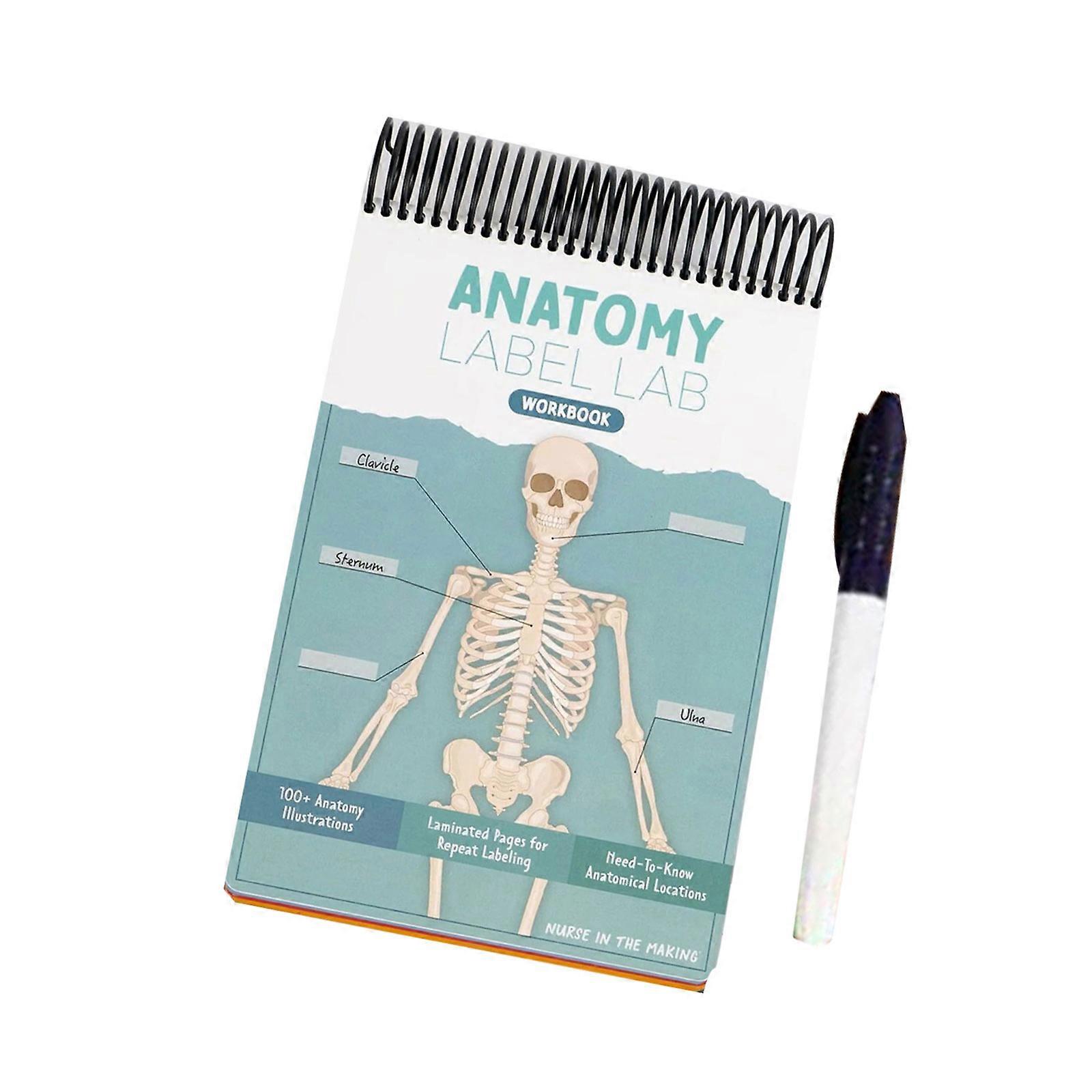 Science Lab Workbook With Pen And Structure Labeling Tasks For Academic Achievement  Green