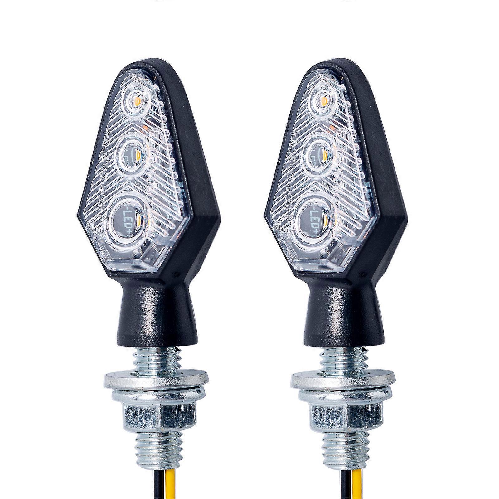 2pcs 1200 Lumens ATVs Motorcycle Turning Light Signal Lamp High Brightness Waterproof IP67 2835 LEDs Low Consumption 12V  Clear